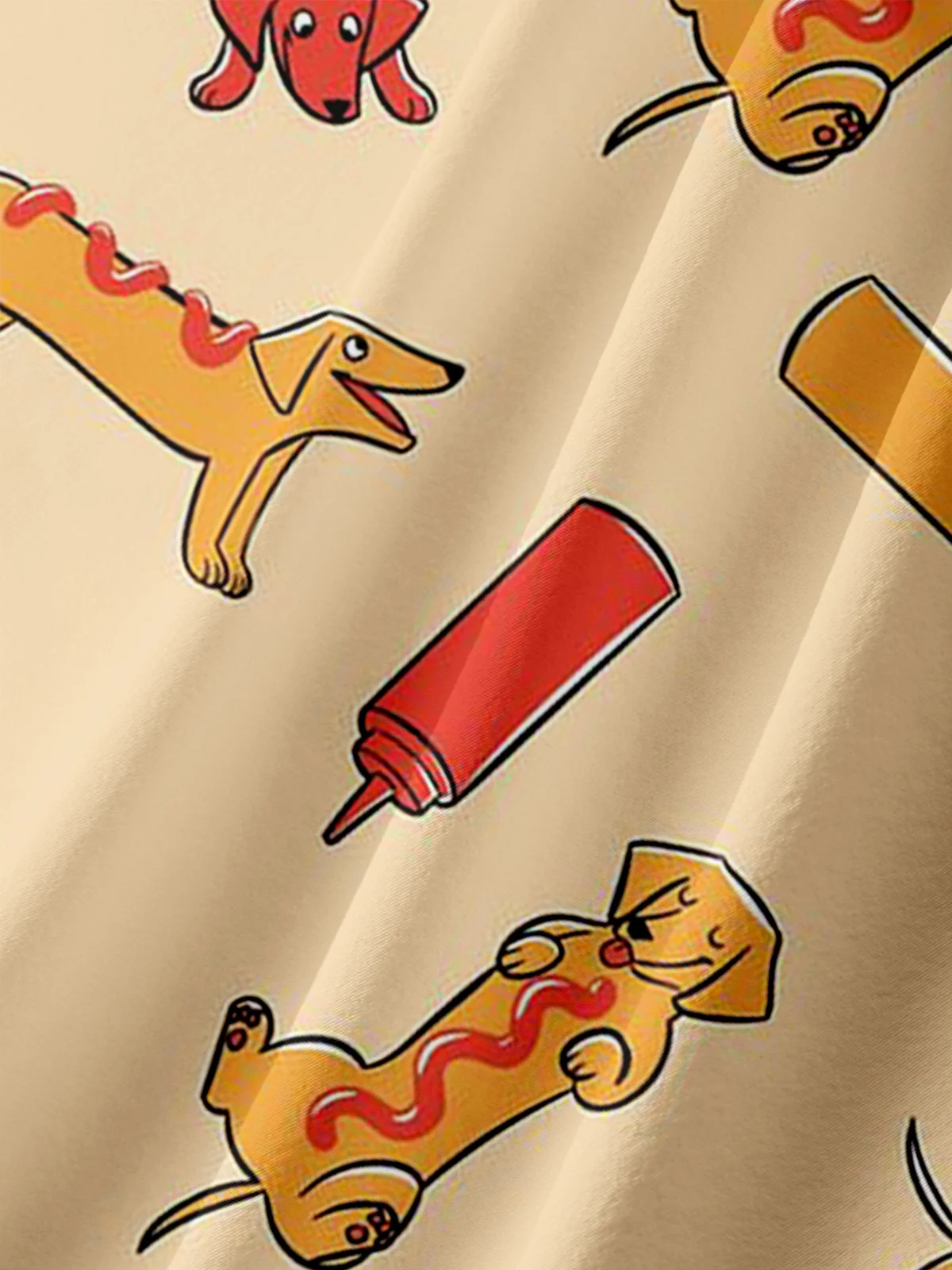 Hot dog Chest Pocket Short Sleeve Casual Shirt