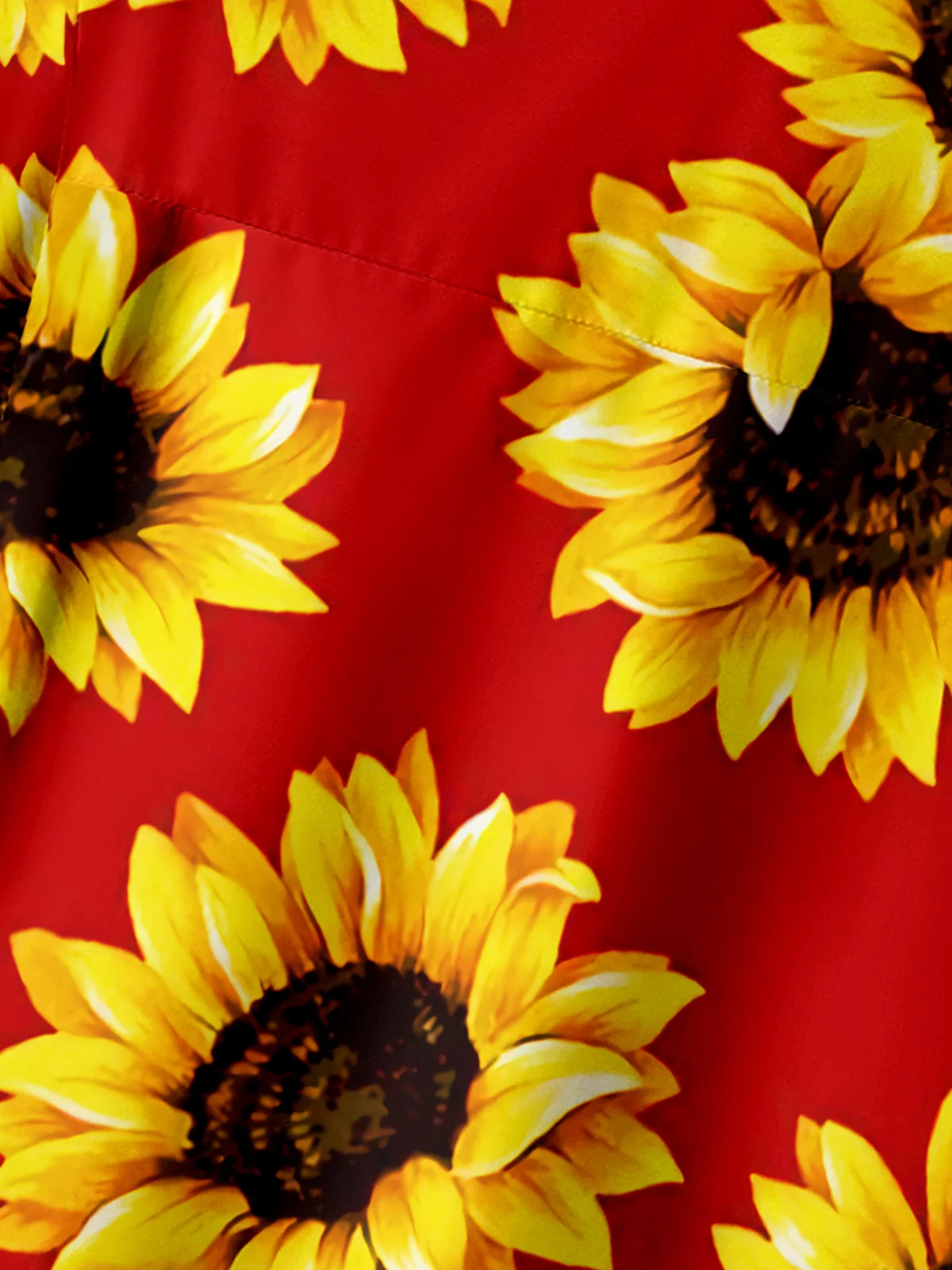 Sunflower Chest Pocket Short Sleeve Hawaiian Shirt