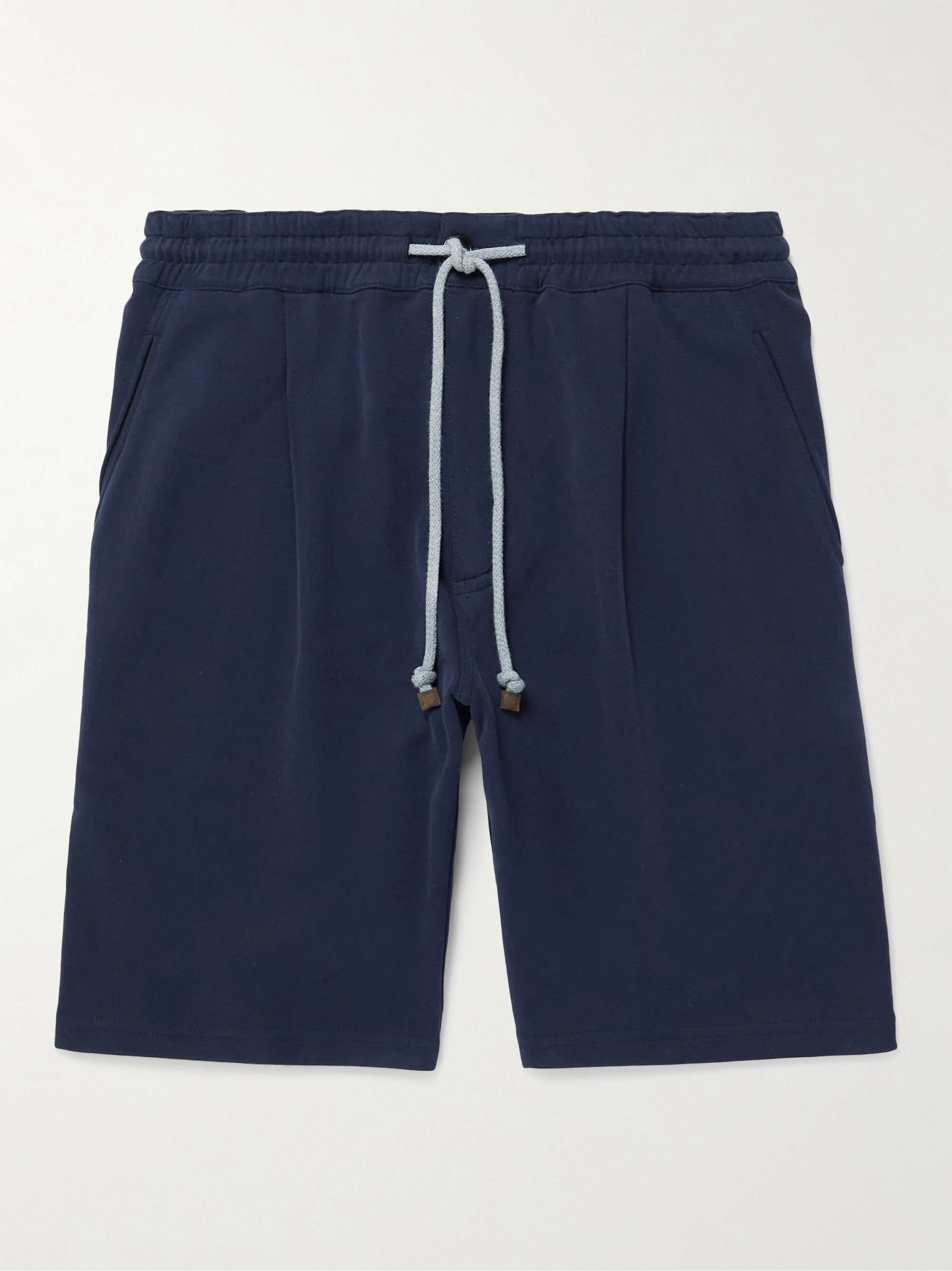 Plain Elastic-Waist Sweatshorts