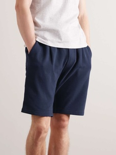 Plain Elastic-Waist Sweatshorts