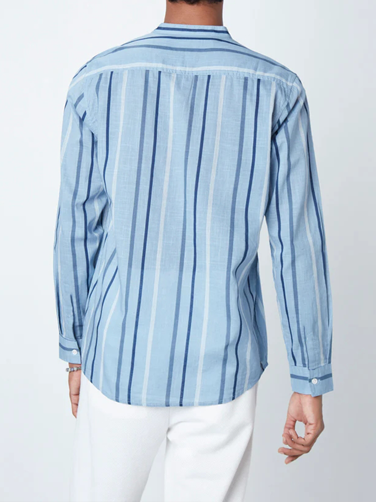 Hardaddy Striped Chest Pocket Long Sleeves Casual Shirt