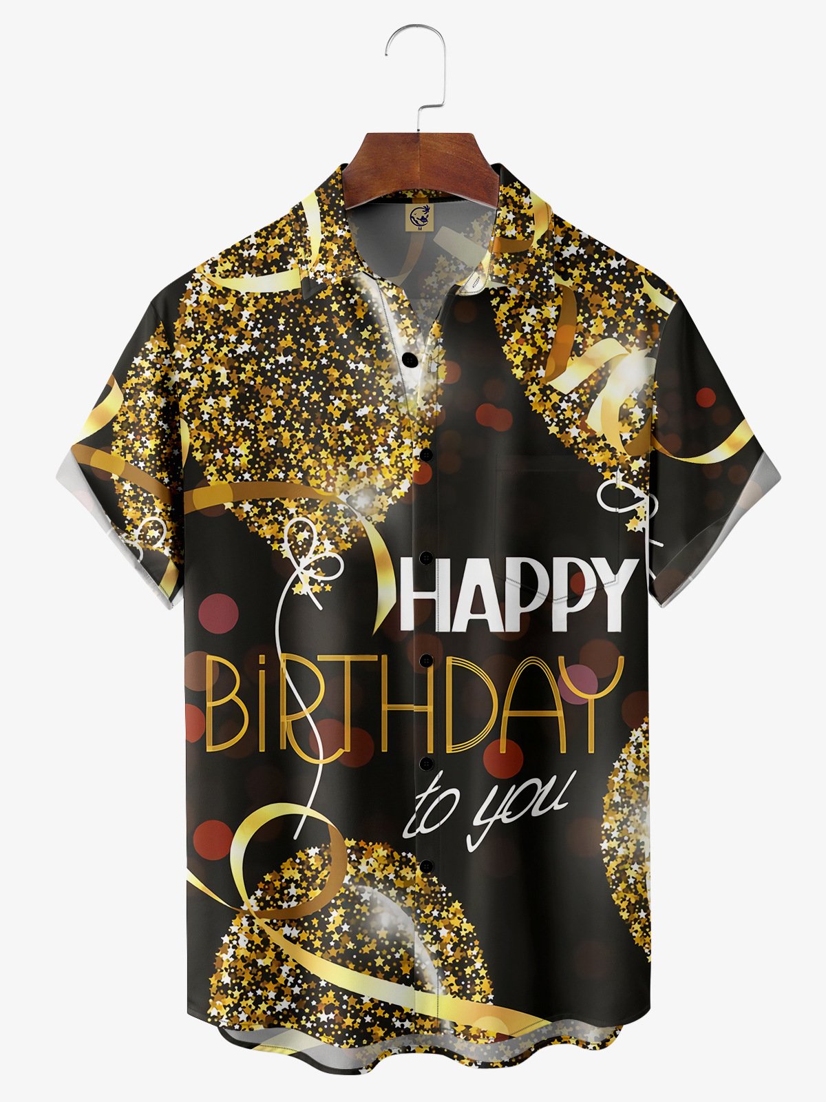 Birthday Anniversary Chest Pocket Short Sleeve Casual Shirt