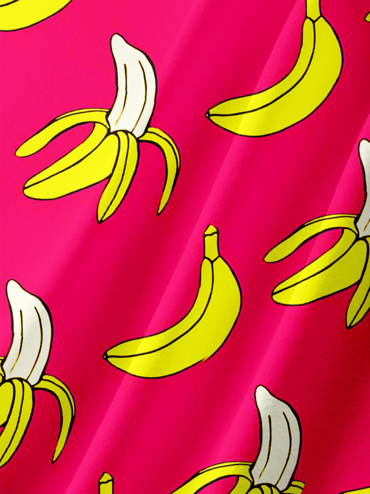 Banana Chest Pocket Short Sleeve Hawaiian Shirt