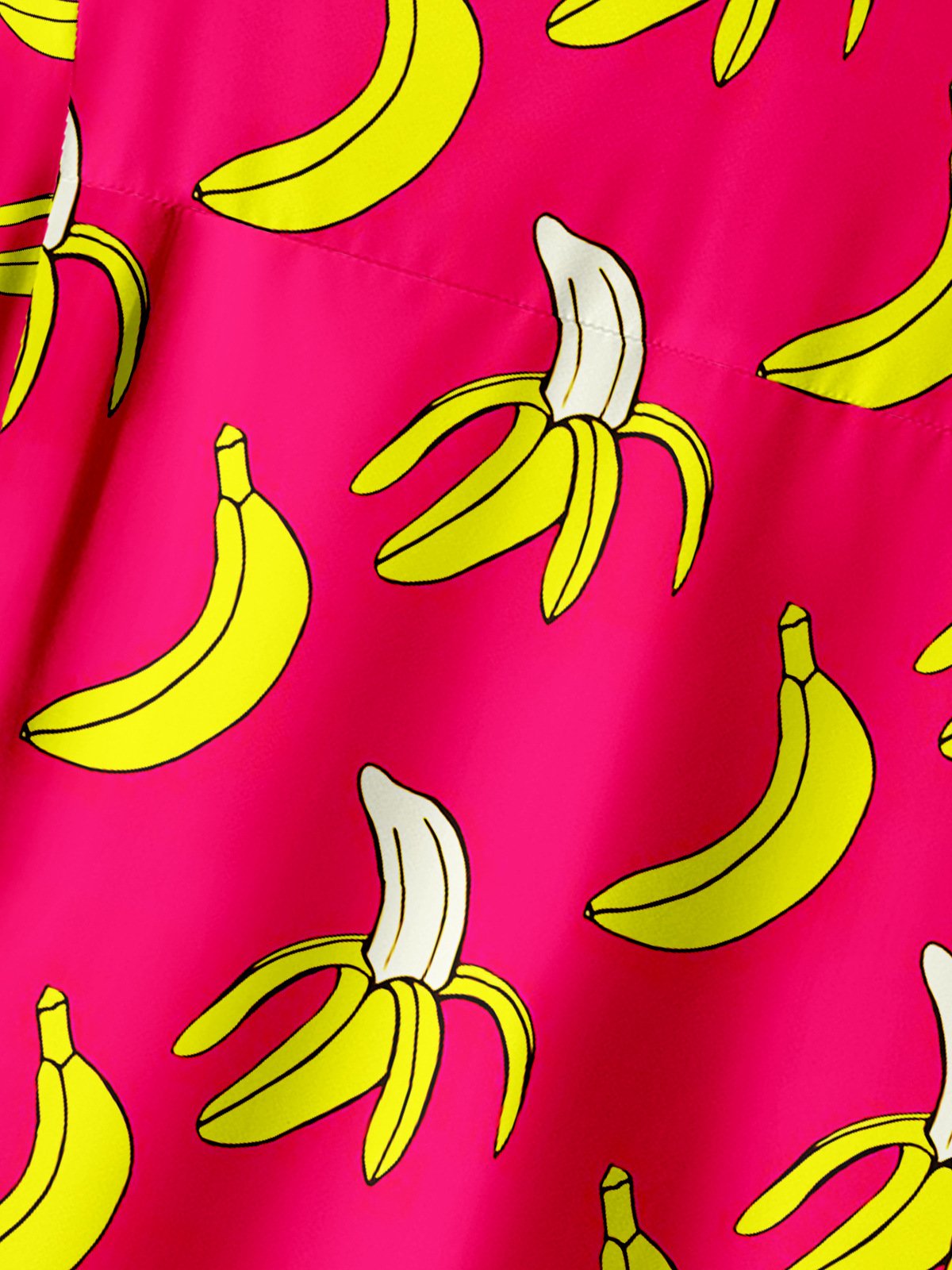 Banana Chest Pocket Short Sleeve Hawaiian Shirt