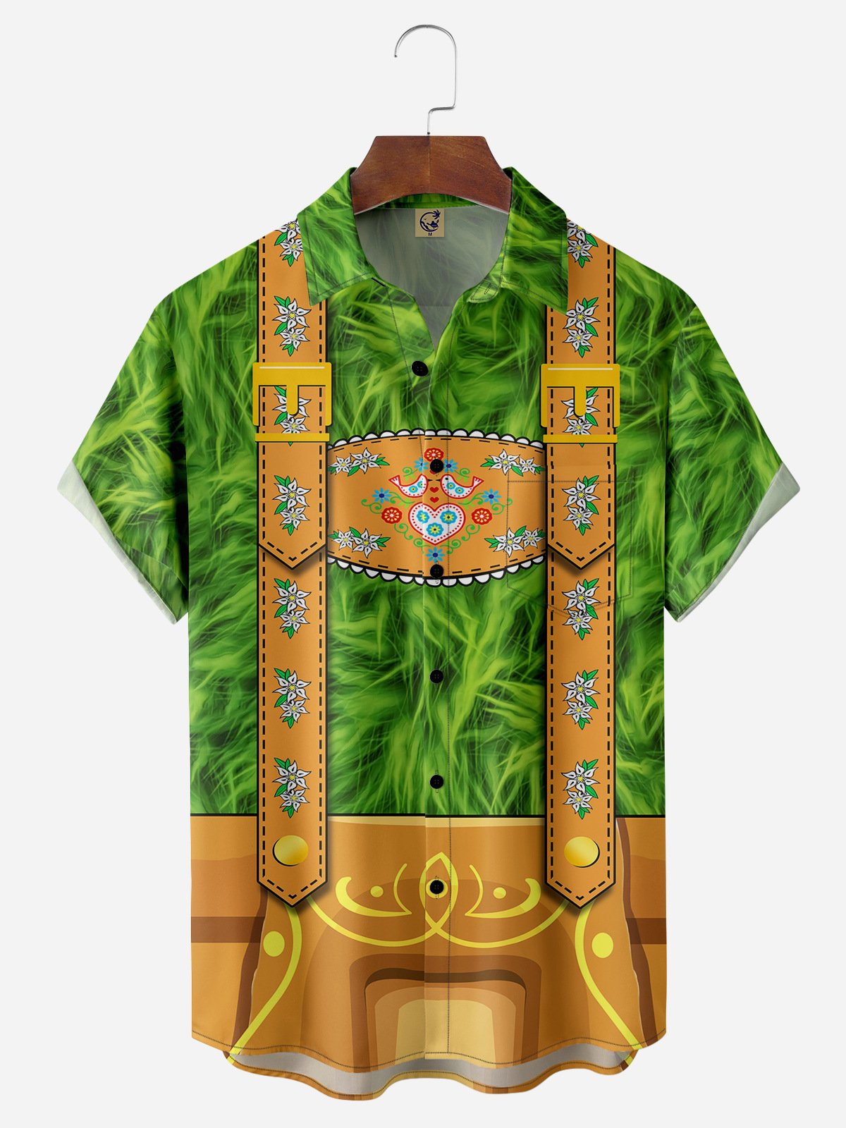 Christmas Cosplay Chest Pocket Short Sleeve Casual Shirt
