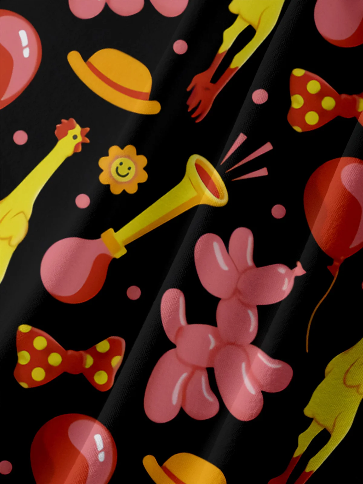 Fun Rooster Chest Pocket Short Sleeve Casual Shirt