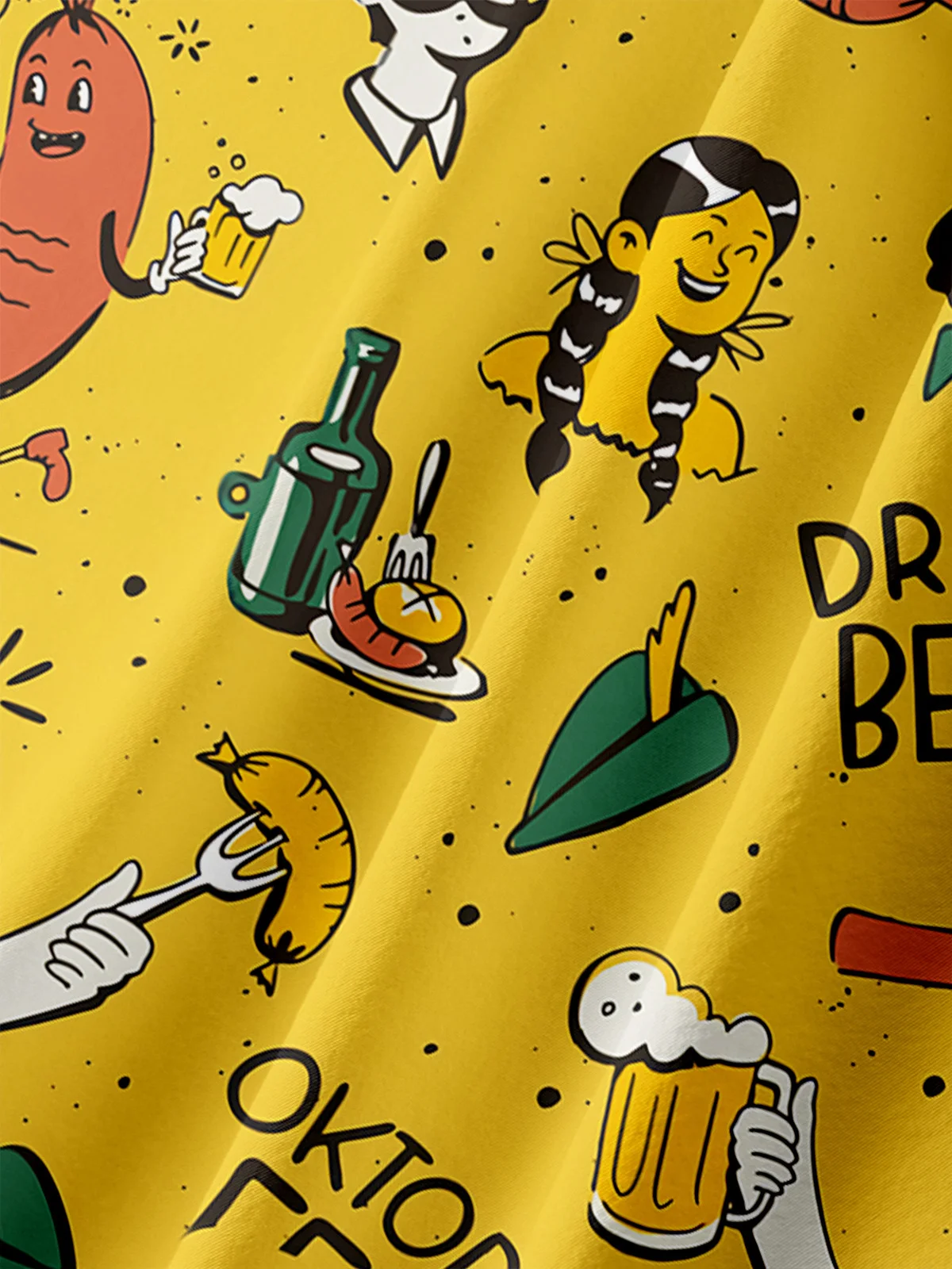 Beer Festival Pocket Short Sleeve Casual Shirt