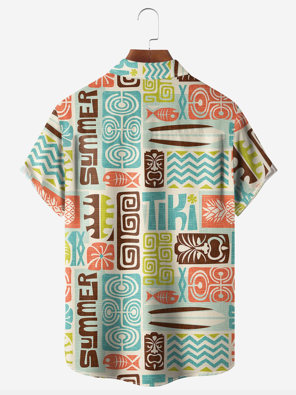 Tiki Chest Pocket Short Sleeve Casual Shirt