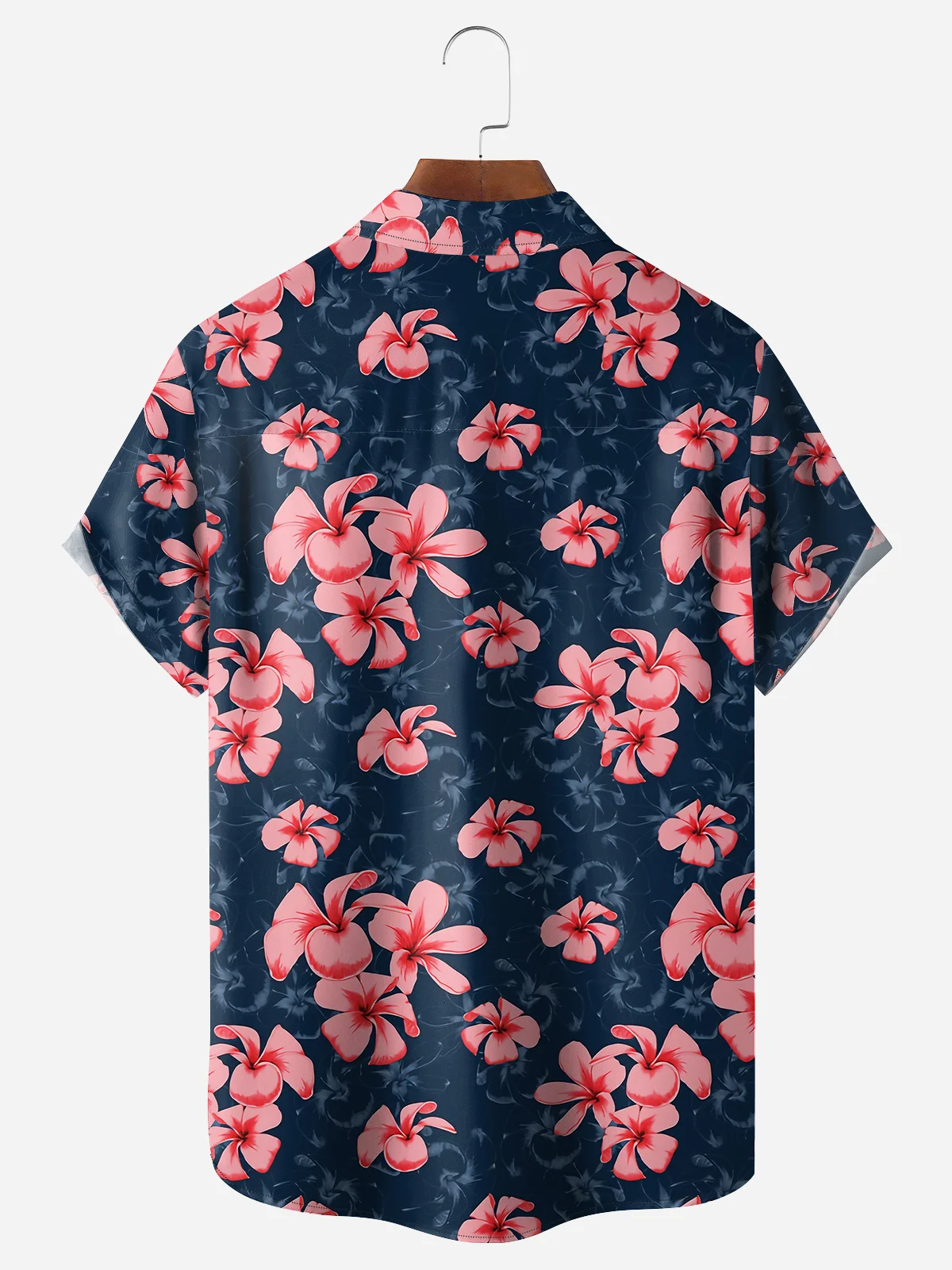 Floral Chest Pocket Short Sleeve Hawaiian Shirt