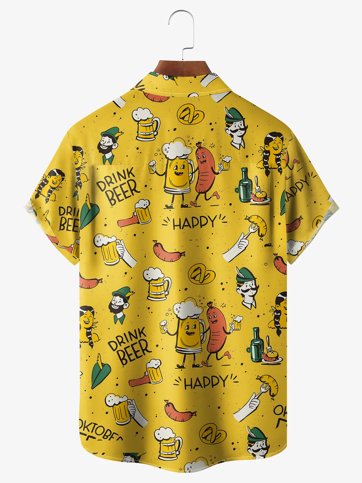 Beer Festival Pocket Short Sleeve Casual Shirt