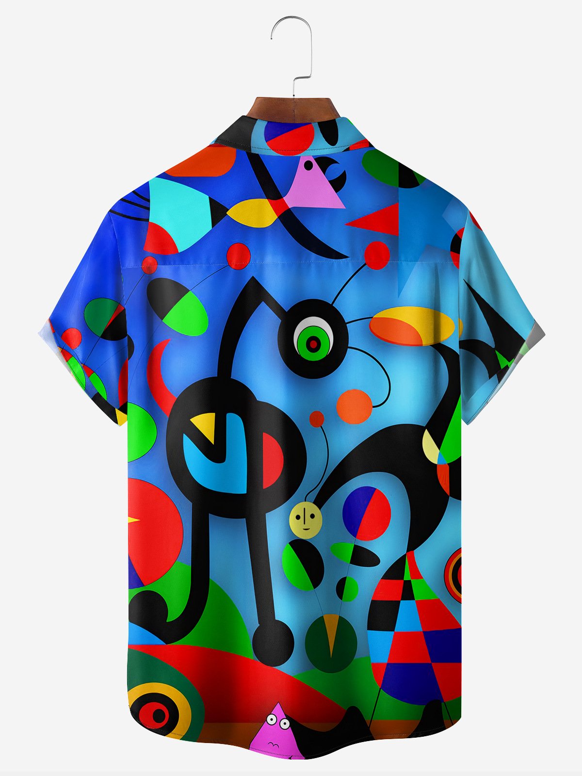 Art Paintings Chest Pocket Short Sleeve Casual Shirt