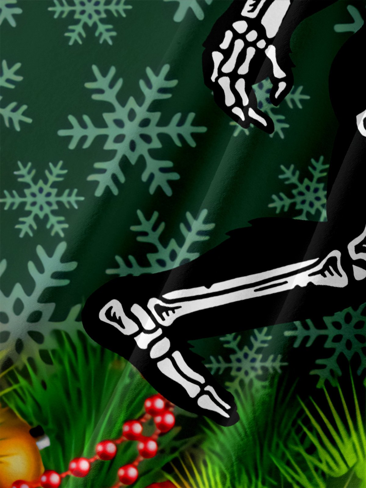 Christmas Chest Pocket Short Sleeve Casual Shirt