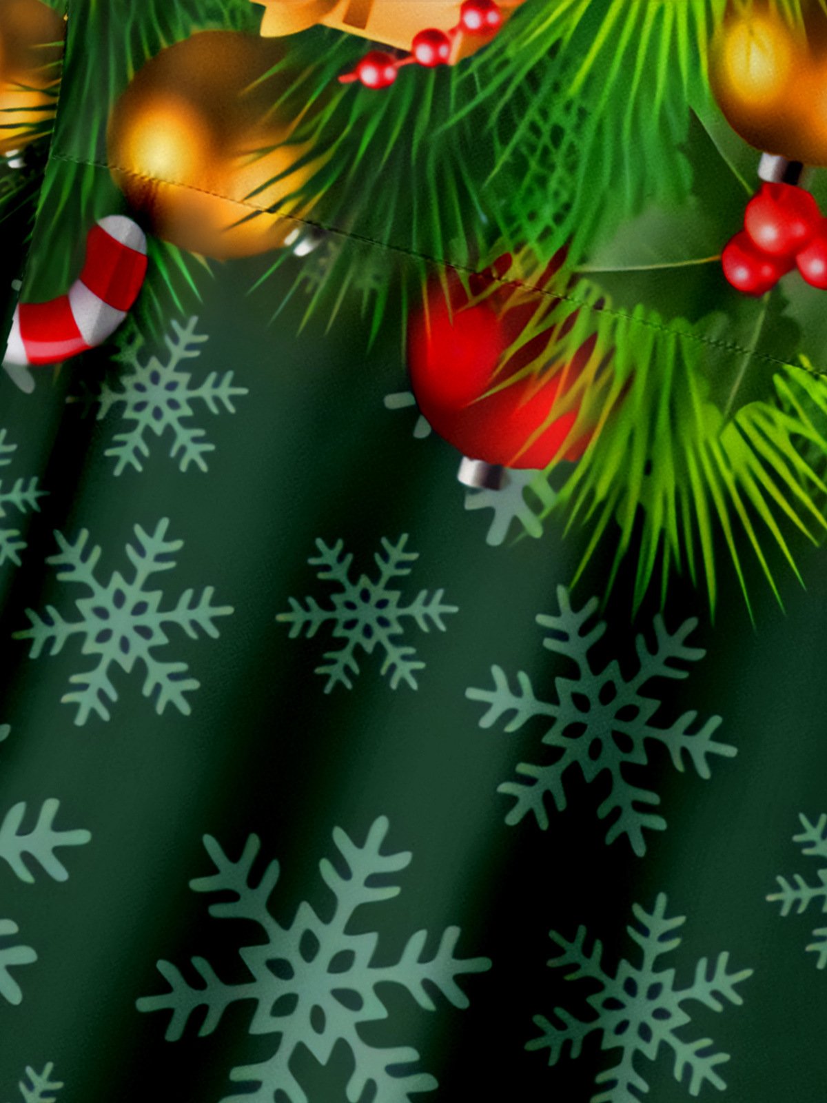 Christmas Chest Pocket Short Sleeve Casual Shirt