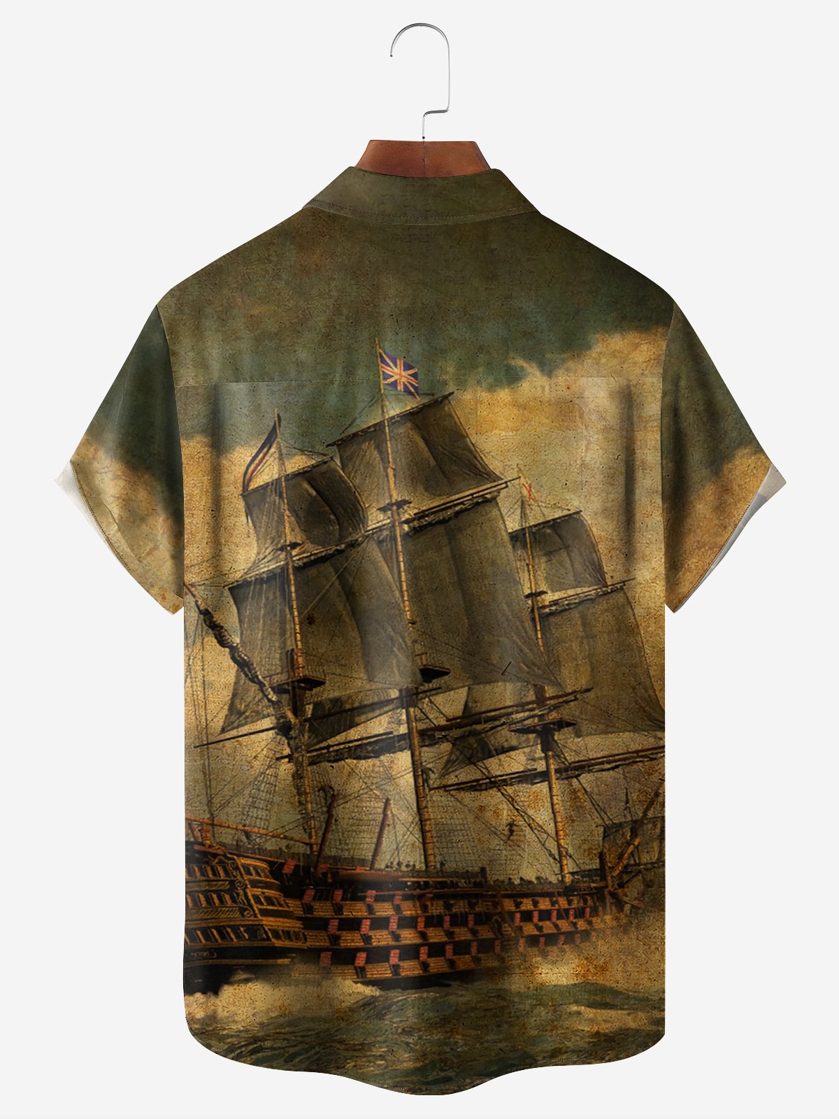 Sailboat Chest Pocket Short Sleeve Shirt