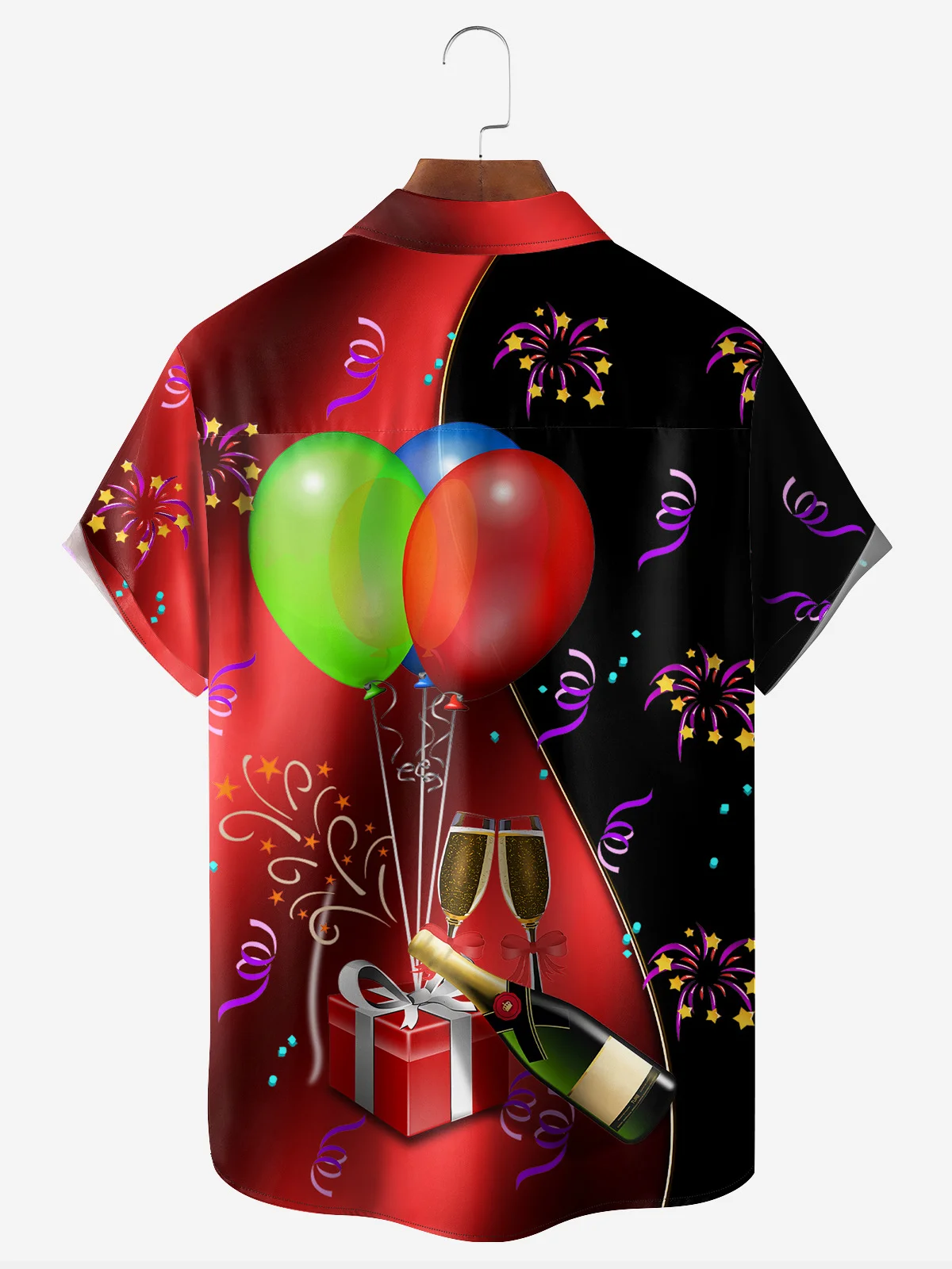 Anniversary Chest Pocket Short Sleeve Casual Shirt