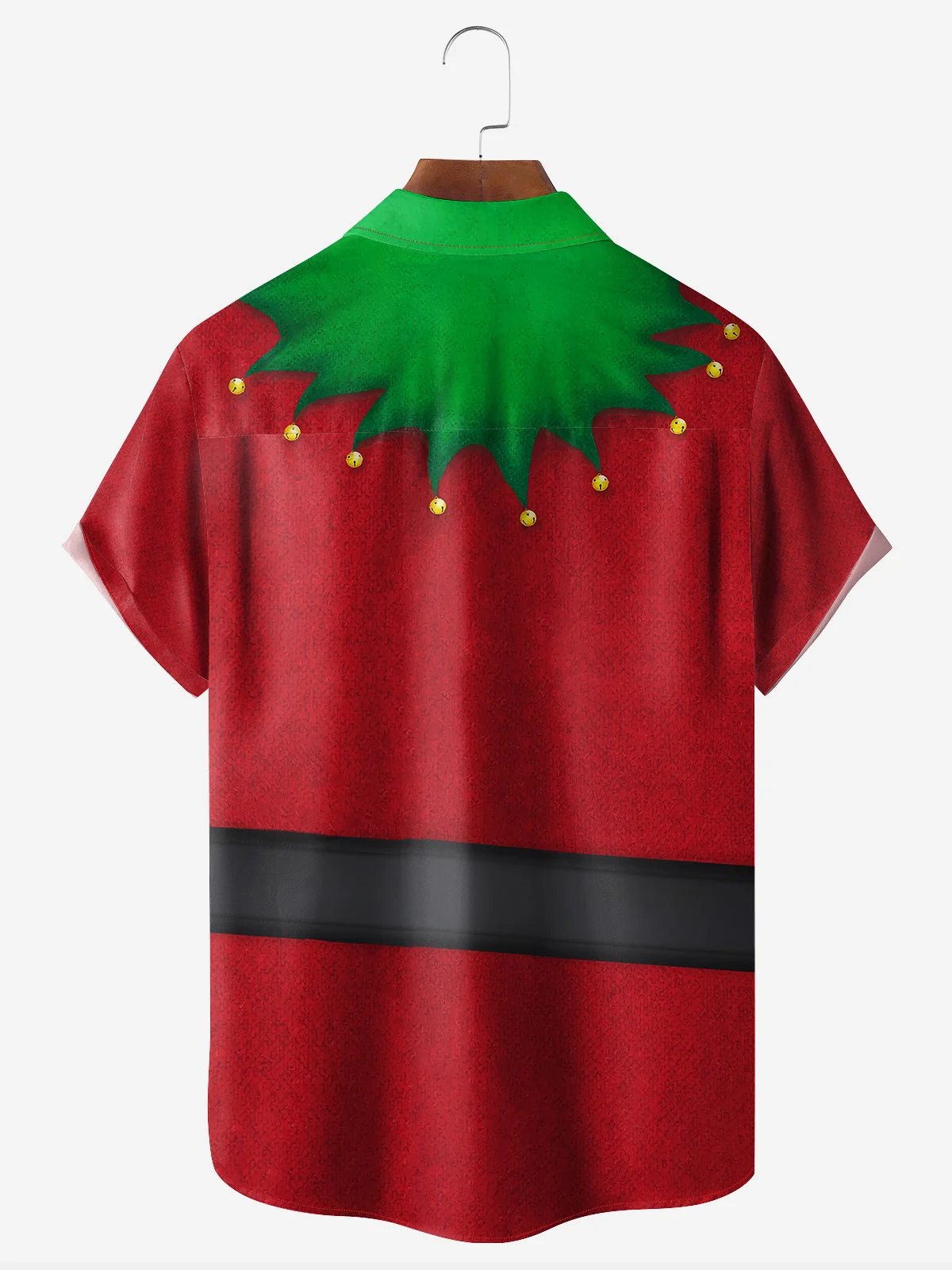 Christmas Elf Chest Pocket Short Sleeve Shirt