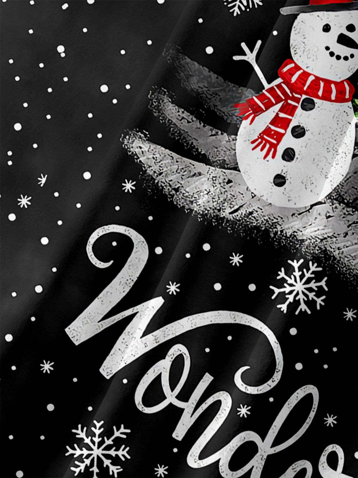 Christmas Snowman Chest Pocket Short Sleeve Shirt