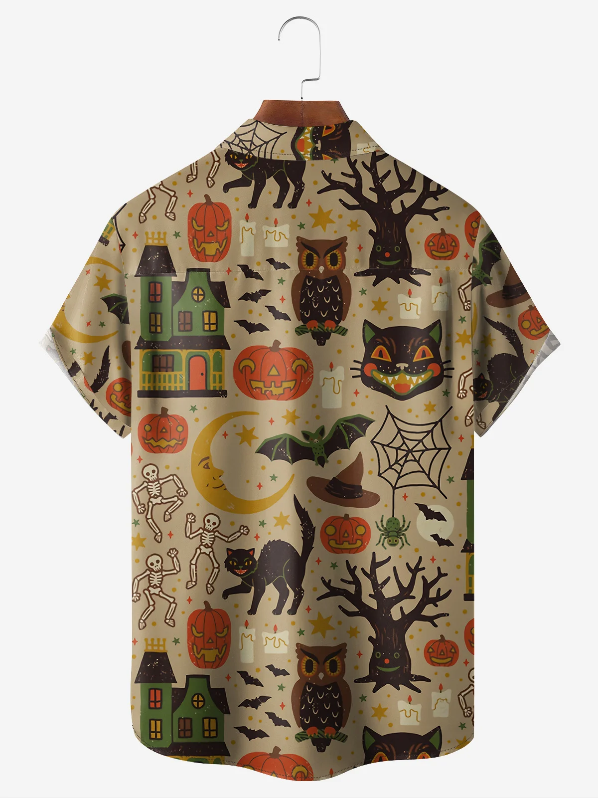 Halloween Chest Pocket Short Sleeve Shirt