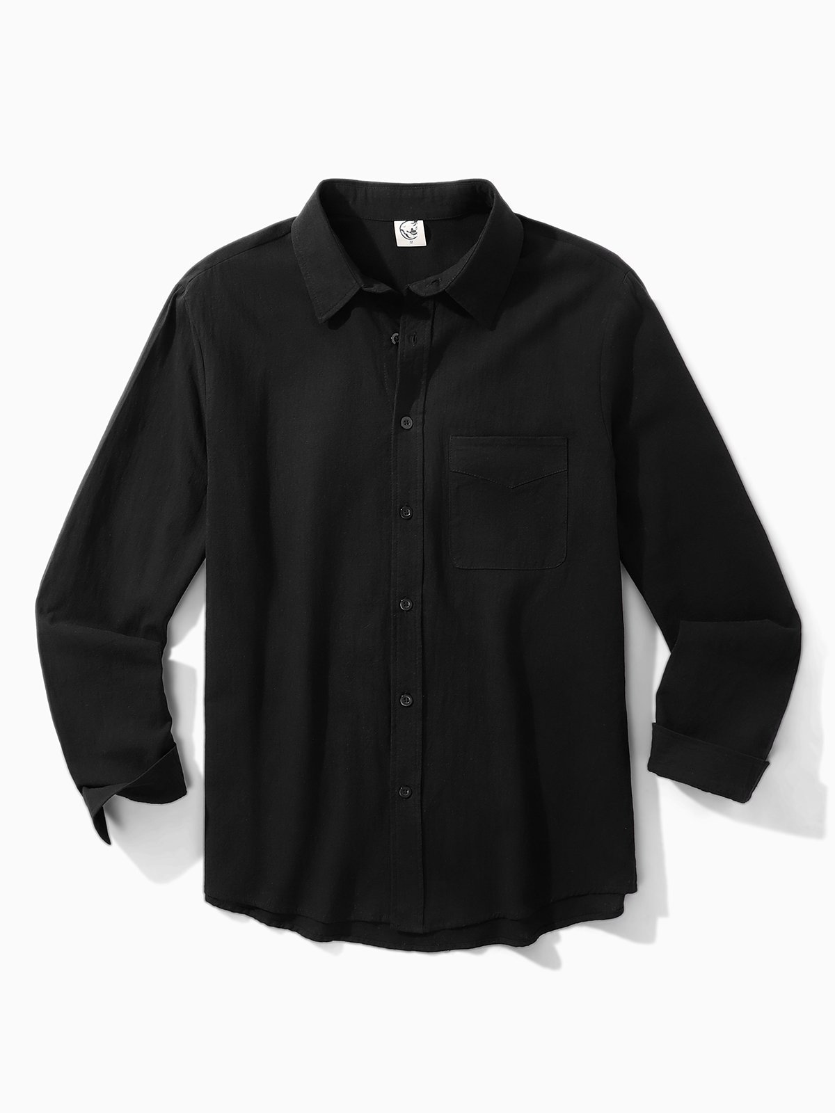 Hardaddy Big Size Cotton Chest Pocket Long Sleeve Shirt