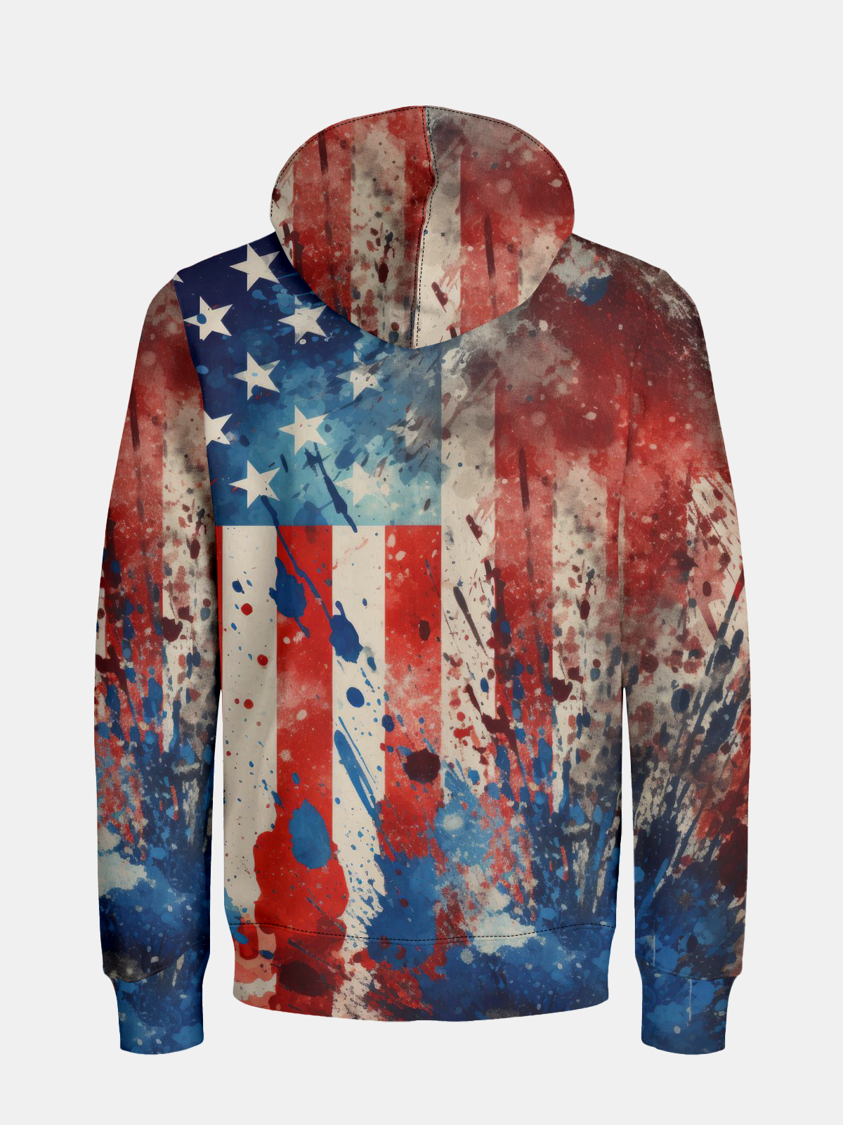 American Flag Veterans Day Zip-up Hoodie Sweatshirt