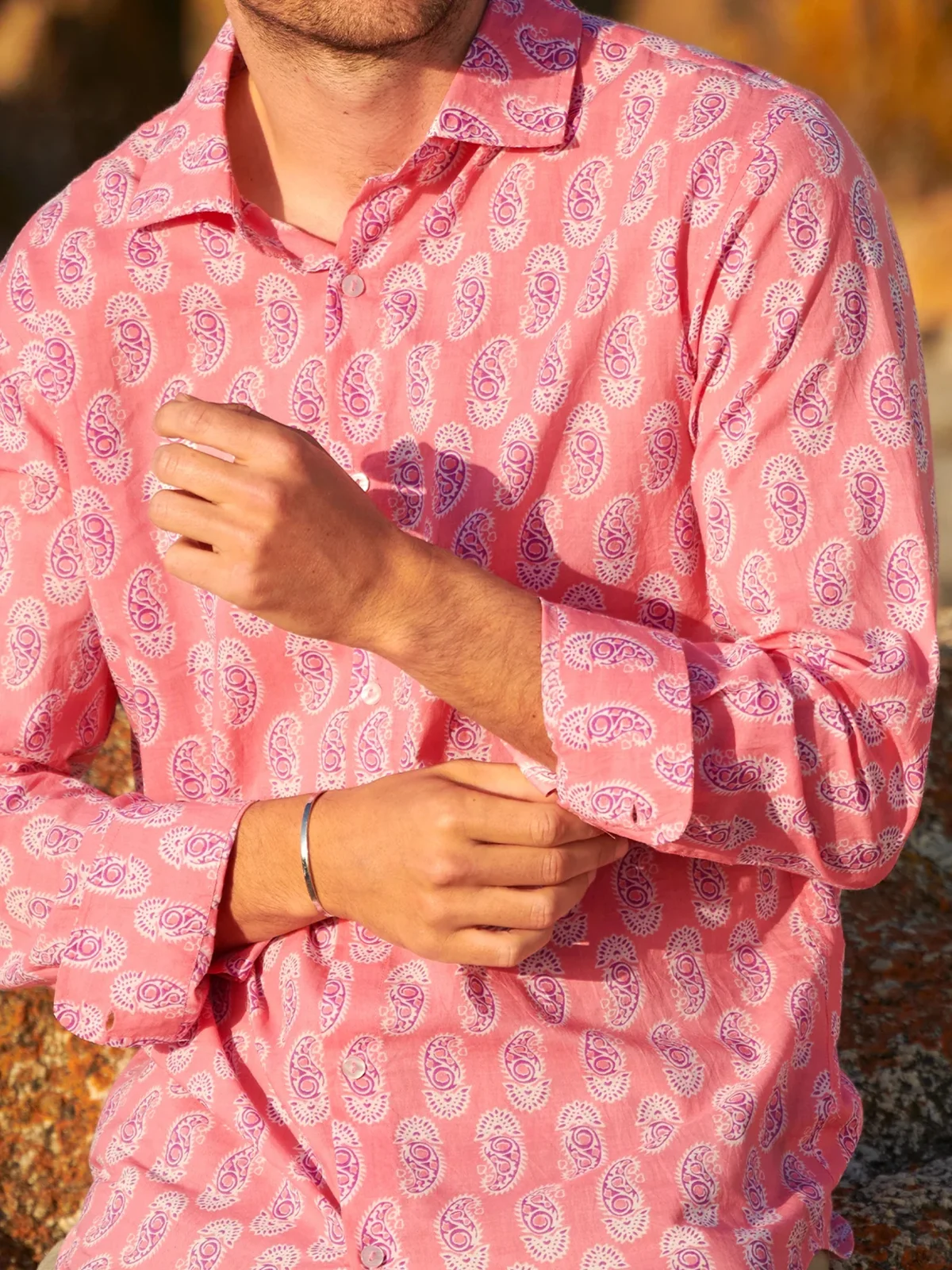 Paisley Print Long Sleeve Casual Shirt