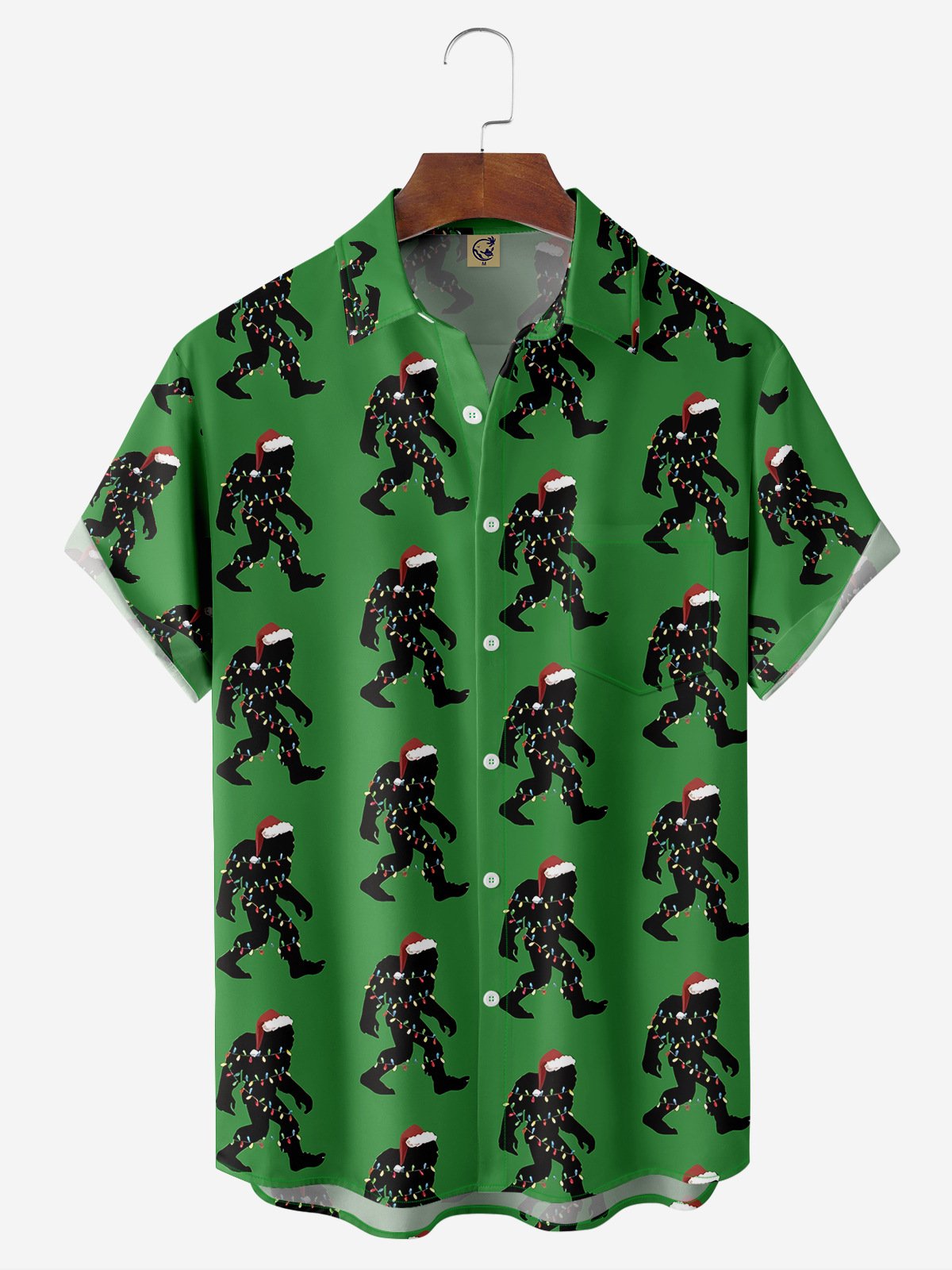Christmas Chest Pocket Short Sleeve Shirt