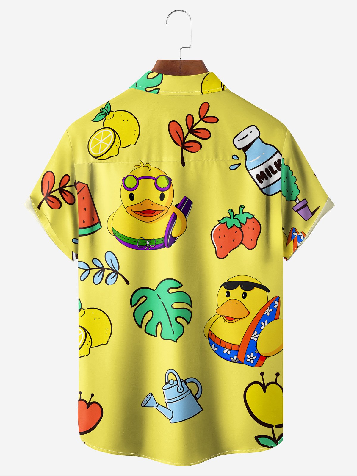 Duckling Chest Pocket Short Sleeve Hawaiian Shirt