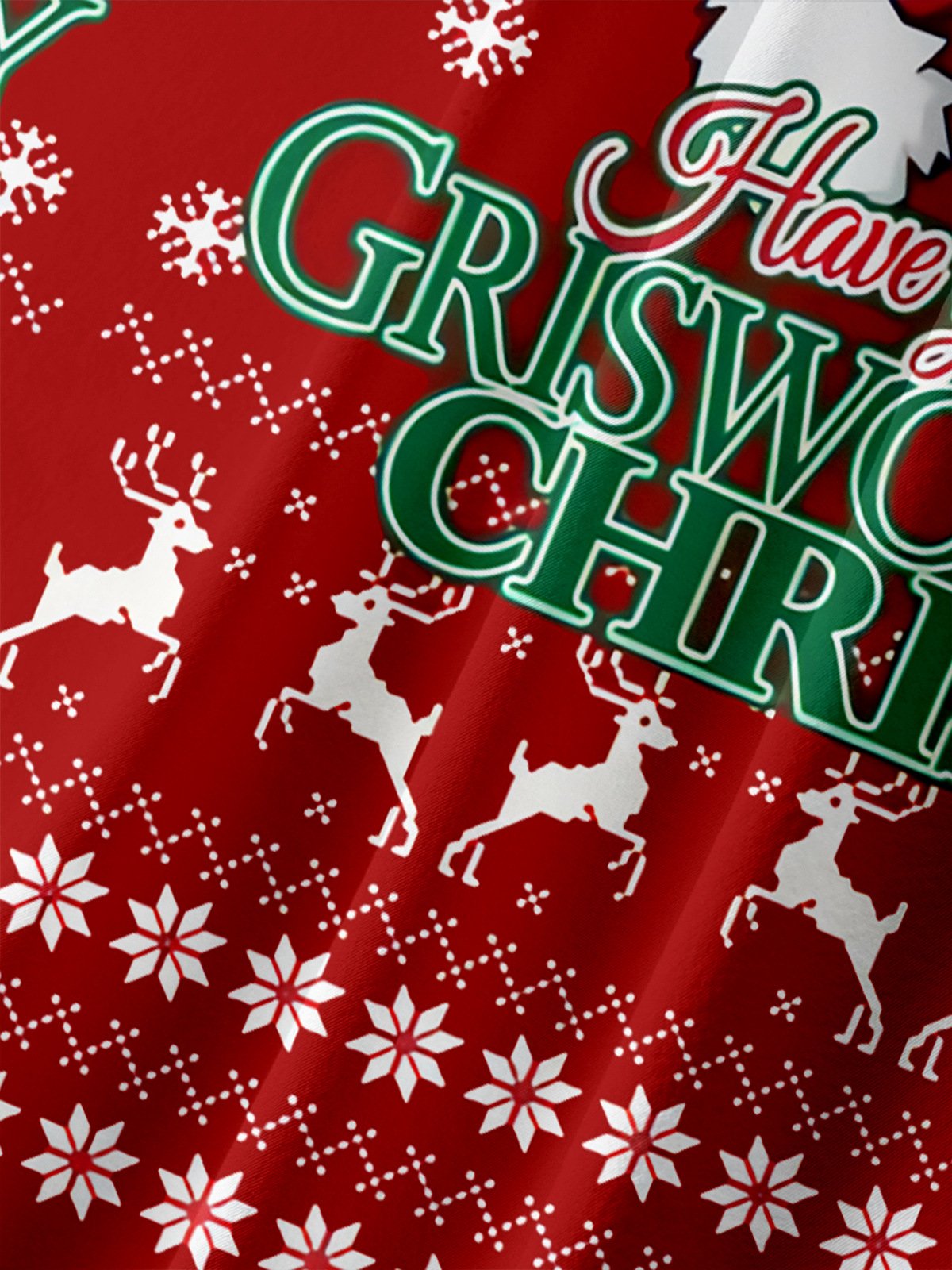 Christmas Chest Pocket Short Sleeve Casual Shirt