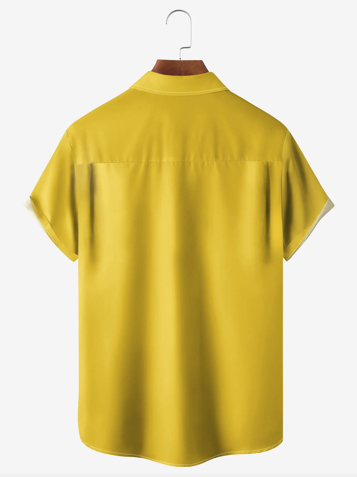 Beer Chest Pocket Short Sleeve Bowling Shirt