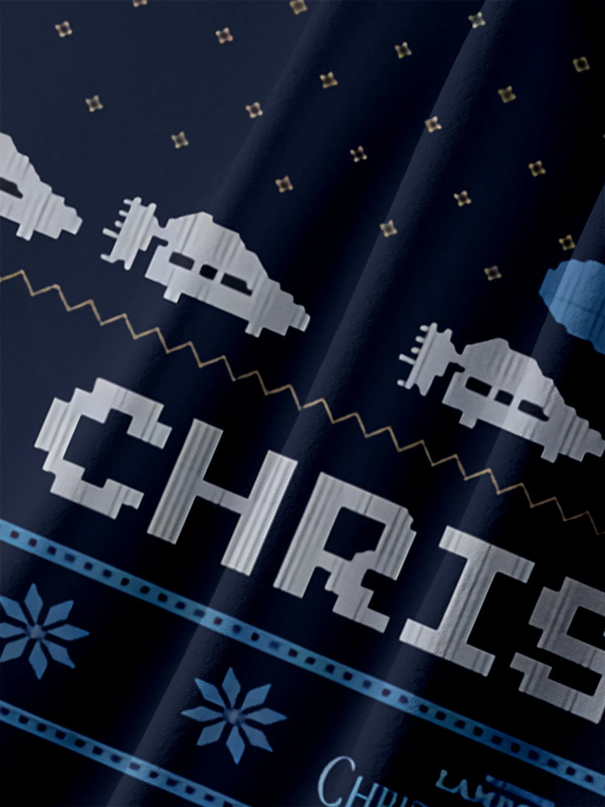 Christmas Eggnog Chest Pocket Short Sleeve Casual Shirt