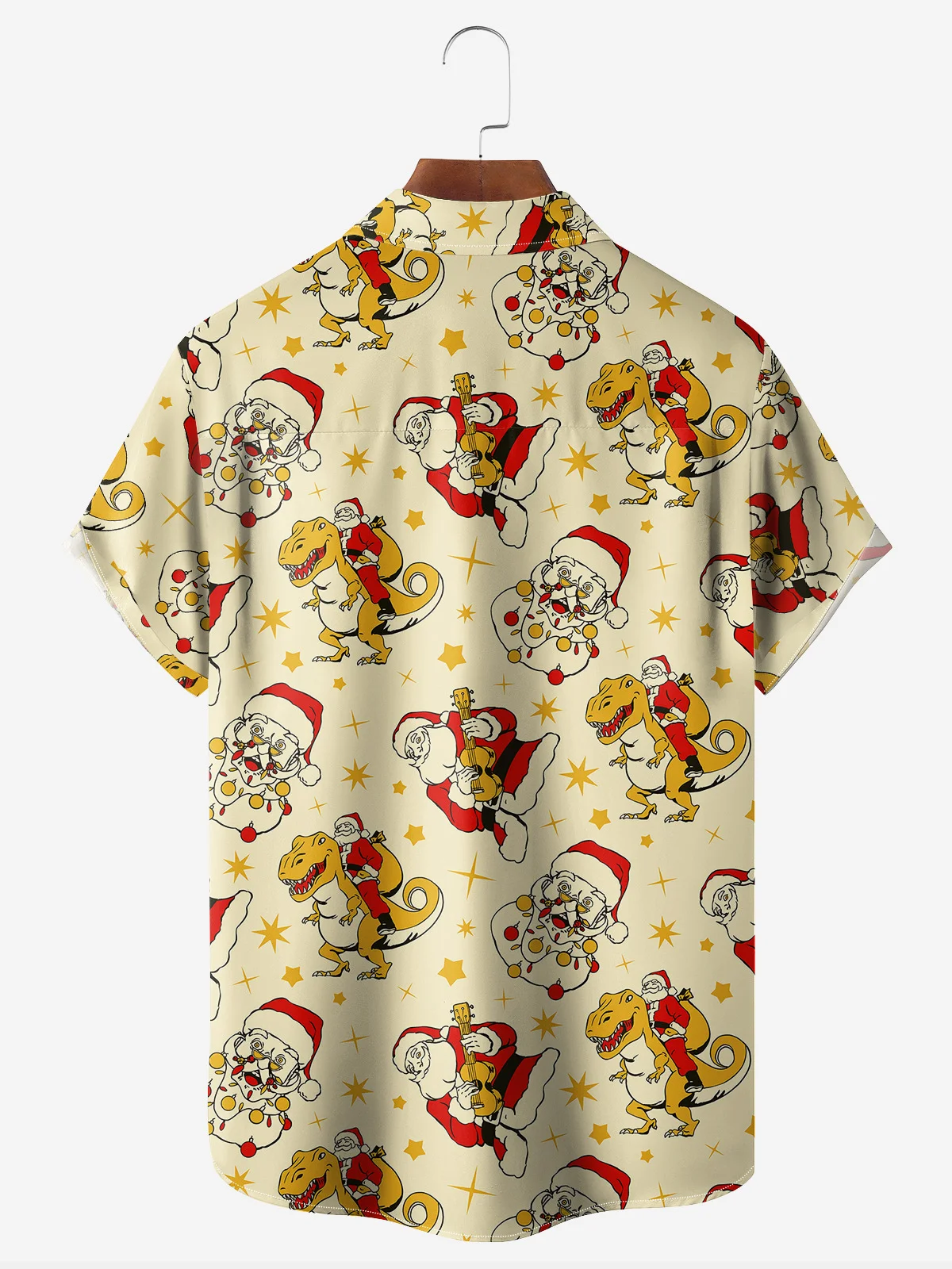 Christmas Chest Pocket Short Sleeve Hawaiian Shirt