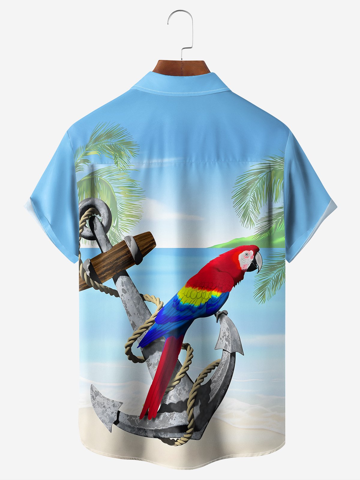 Hardaddy Parrot Retired Not My Problem Anymore Chest Pocket Short Sleeve Hawaiian Shirt