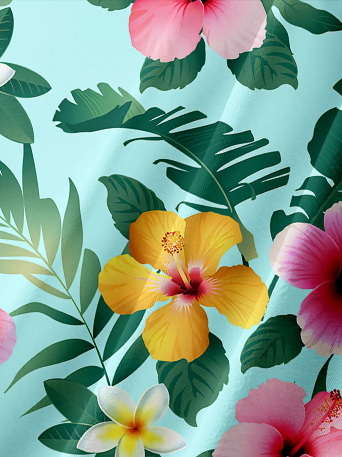 Floral Chest Pocket Short Sleeve Hawaiian Shirt