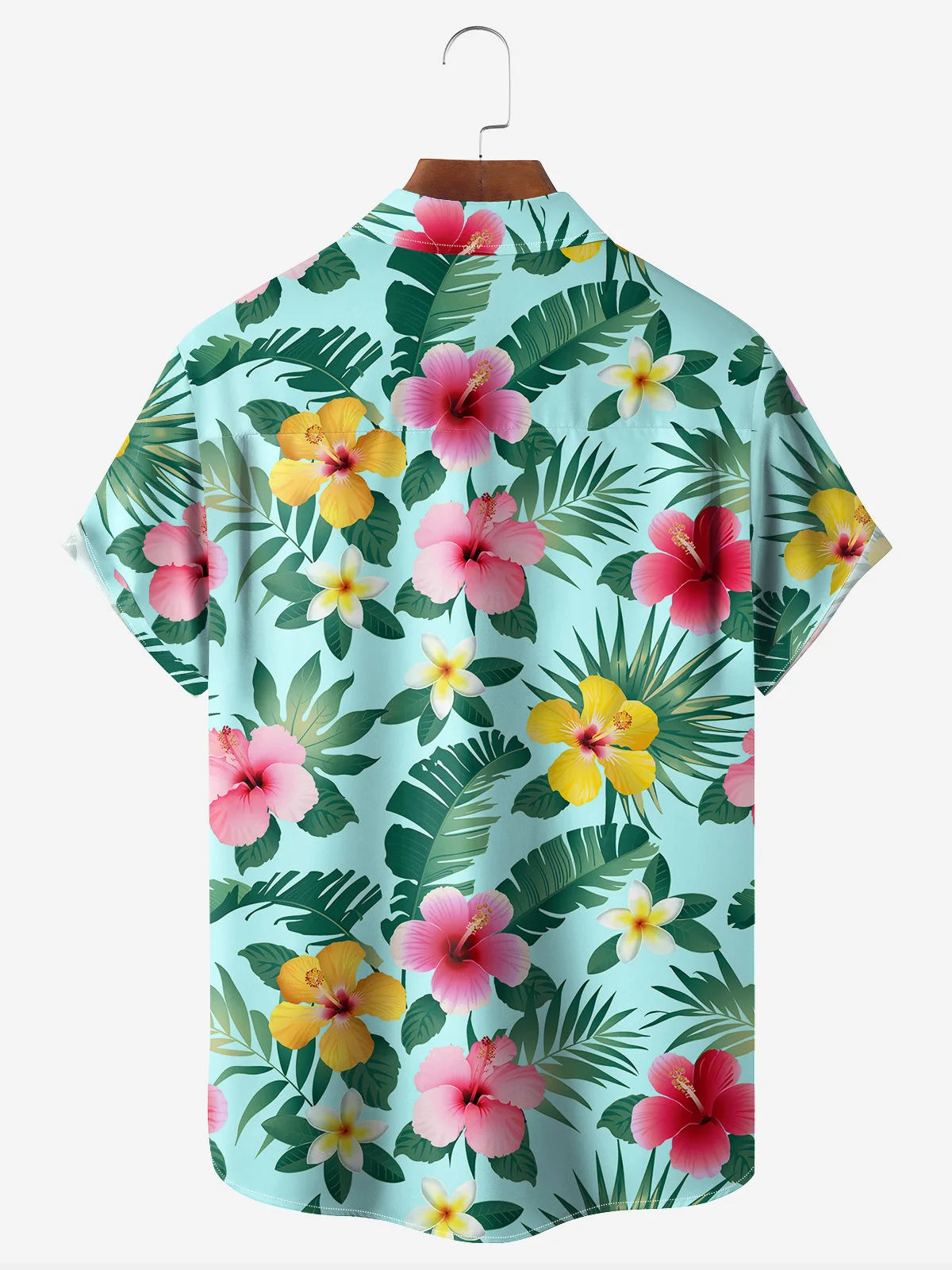 Floral Chest Pocket Short Sleeve Hawaiian Shirt