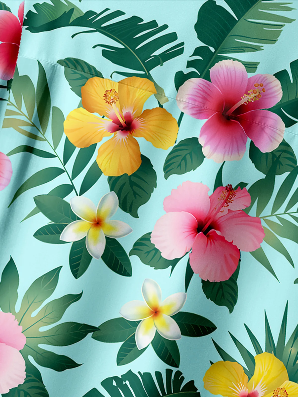 Floral Chest Pocket Short Sleeve Hawaiian Shirt