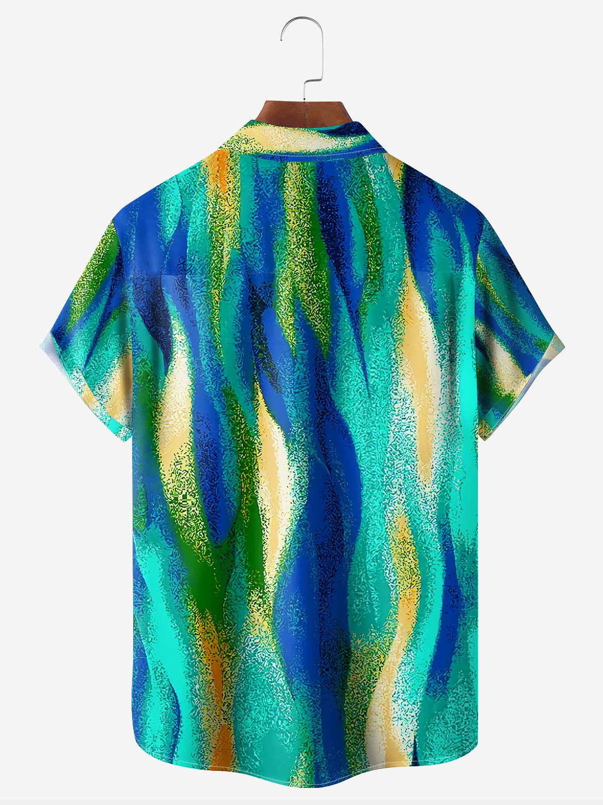 Abstract Chest Pocket Short Sleeve Hawaiian Shirt