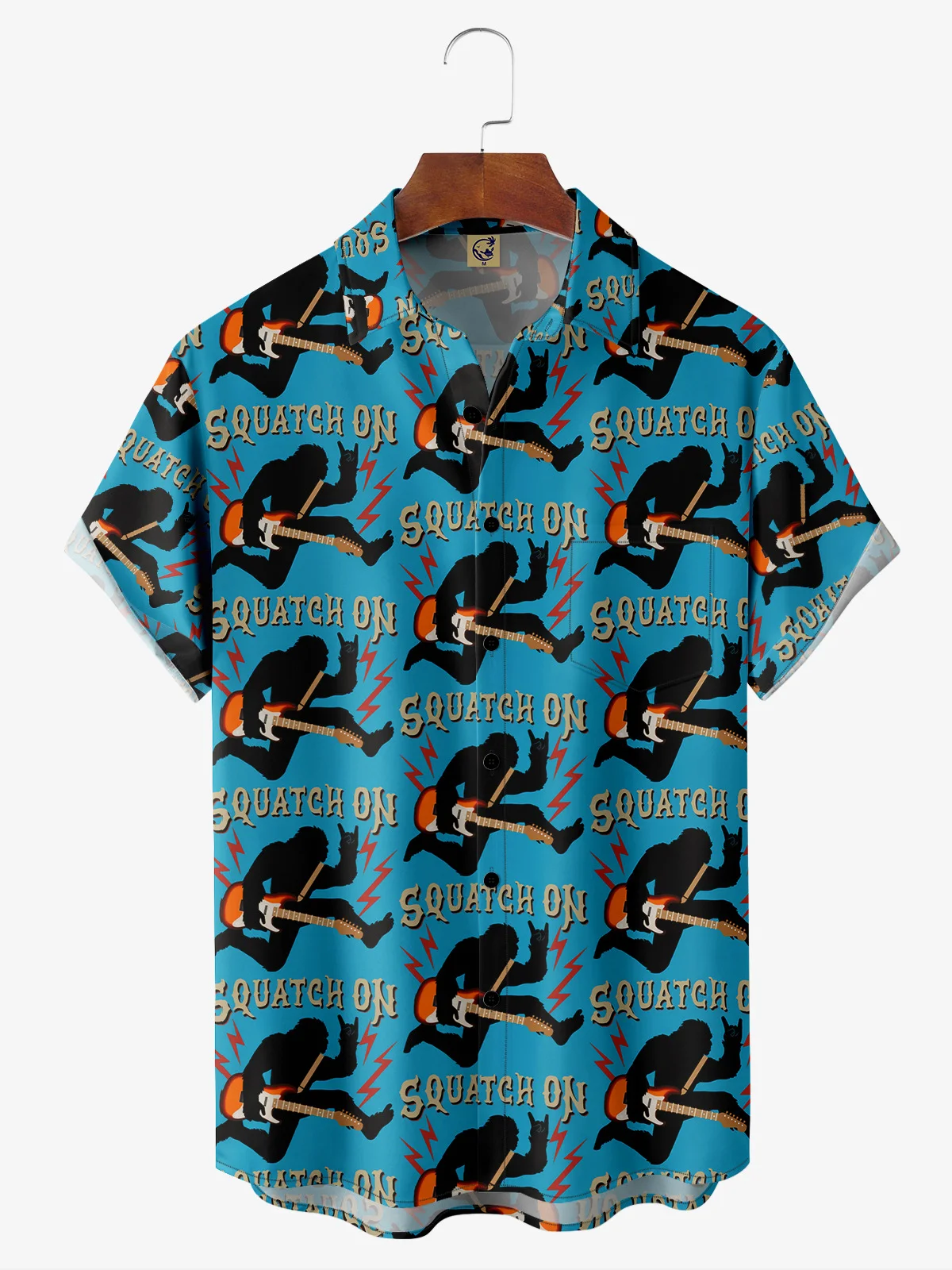 Musical Chest Pocket Short Sleeve Casual Shirt