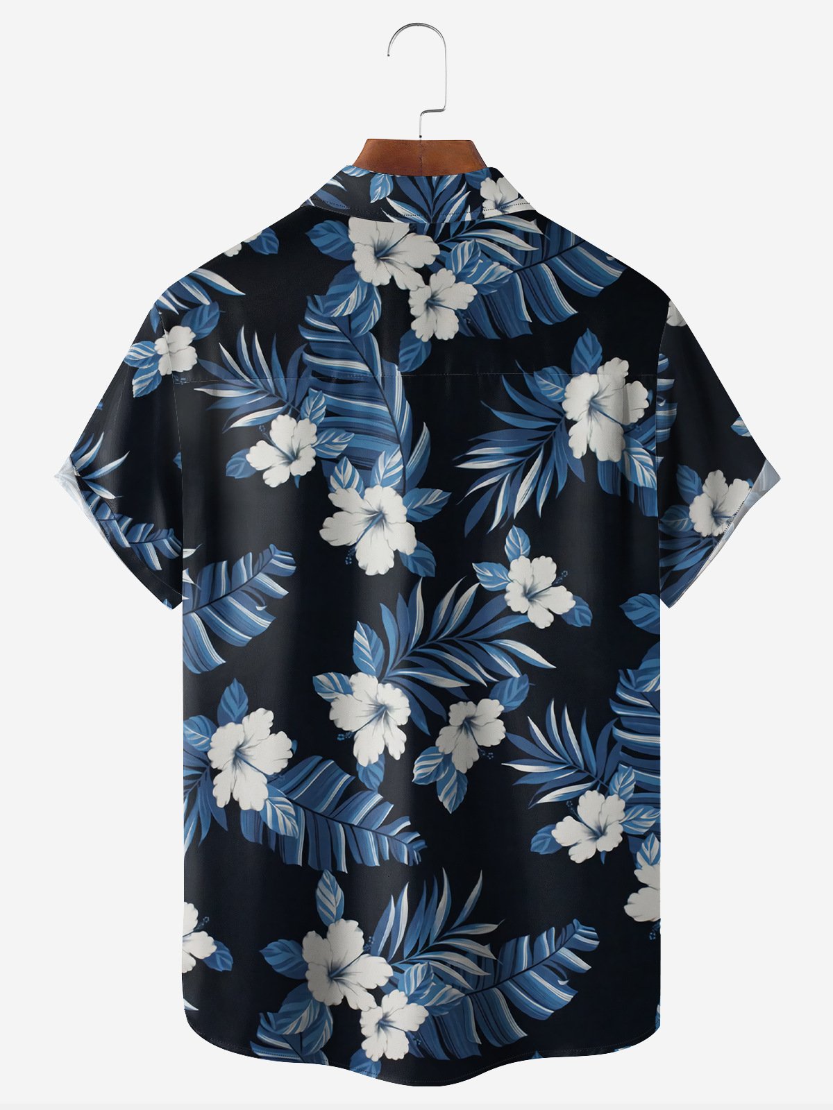 Botanical Floral Chest Pocket Short Sleeve Hawaiian Shirt