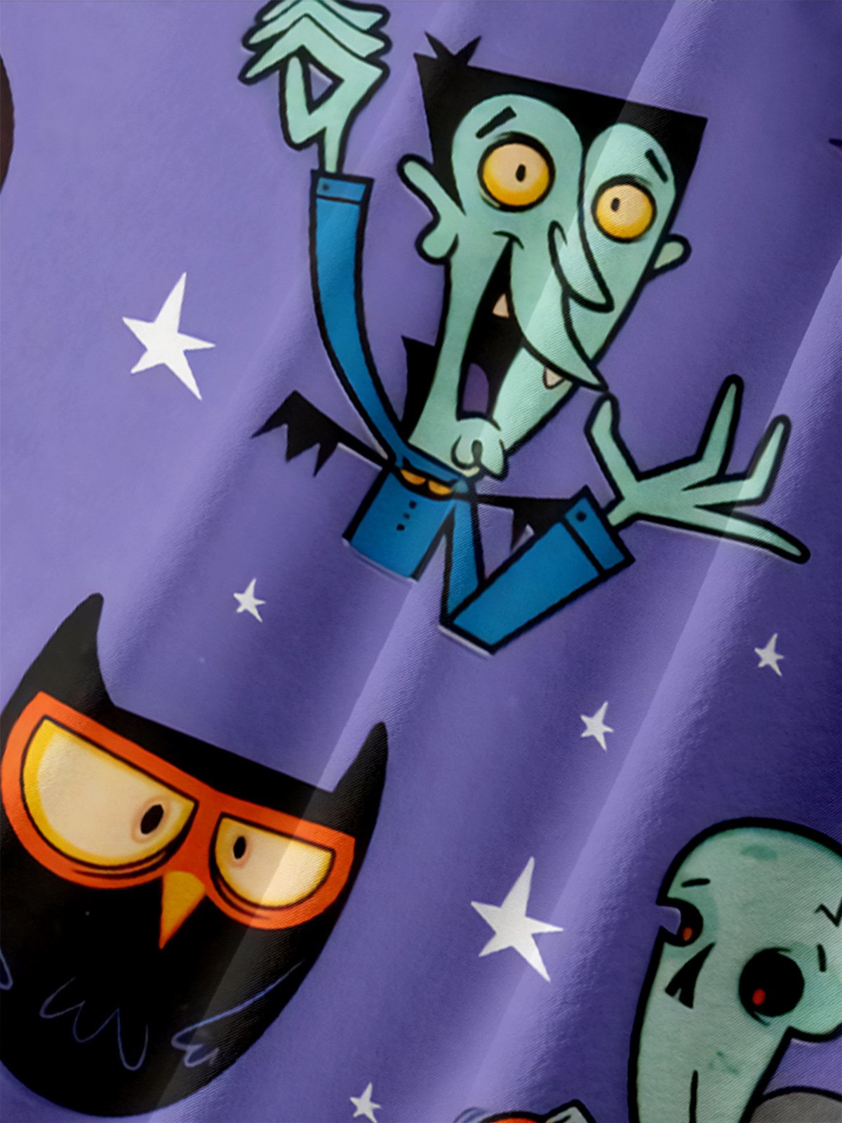 Halloween Chest Pocket Short Sleeve Casual Shirt