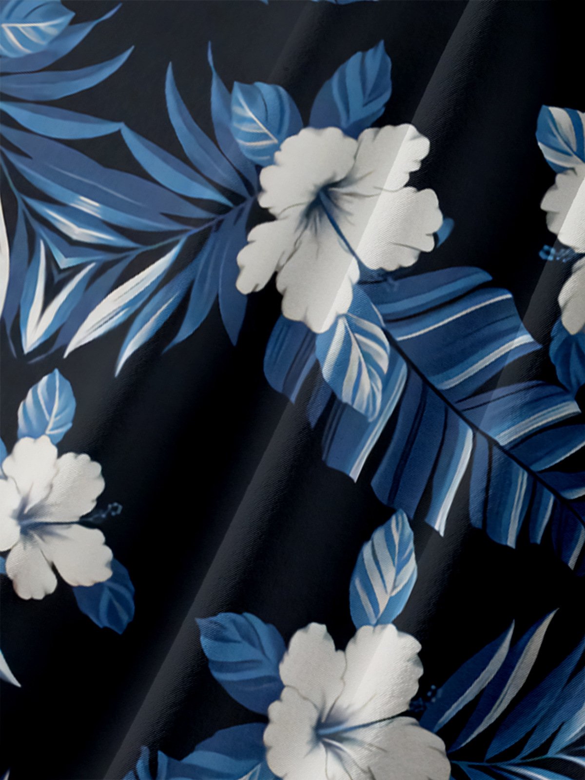 Botanical Floral Chest Pocket Short Sleeve Hawaiian Shirt