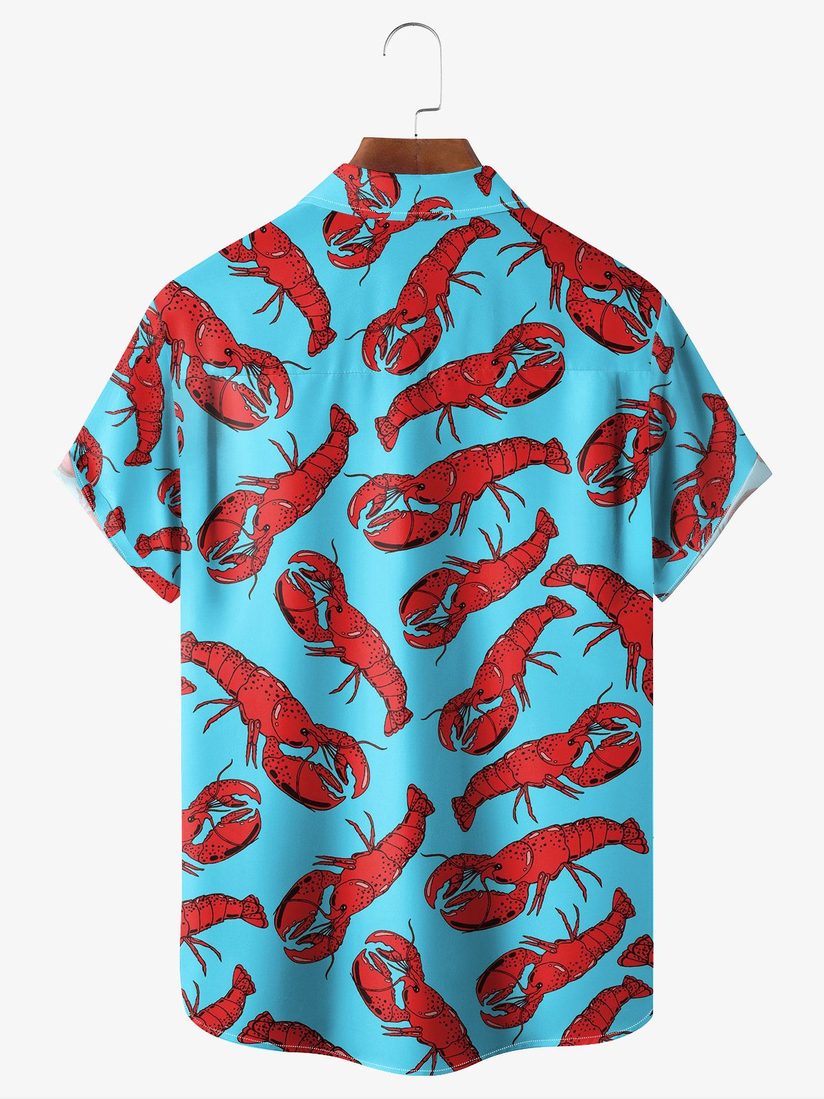 Lobster Chest Pocket Short Sleeve Casual Shirt