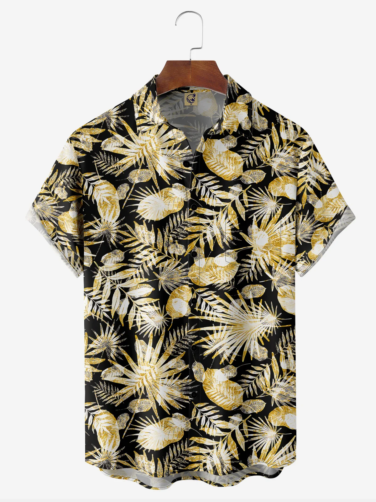 Tropical Floral Chest Pocket Short Sleeve Hawaiian Shirt