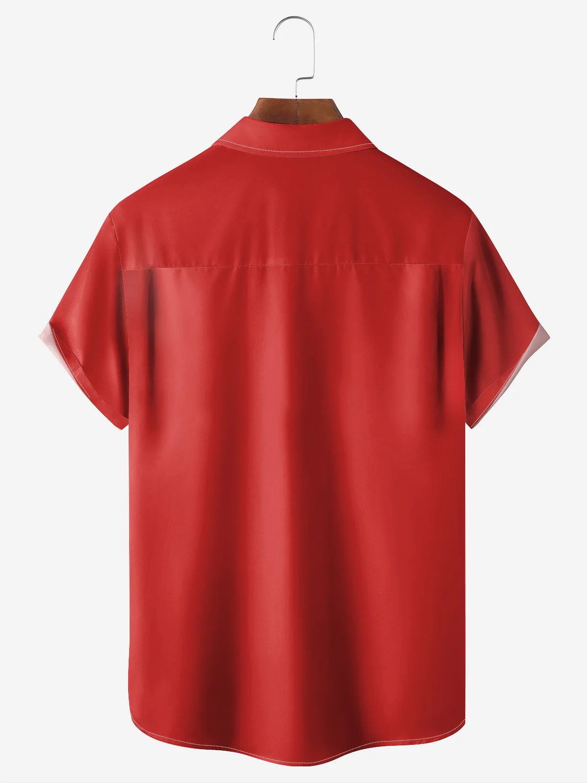 Hardaddy Geometric Stripe Chest Pocket Short Sleeve Casual Shirt
