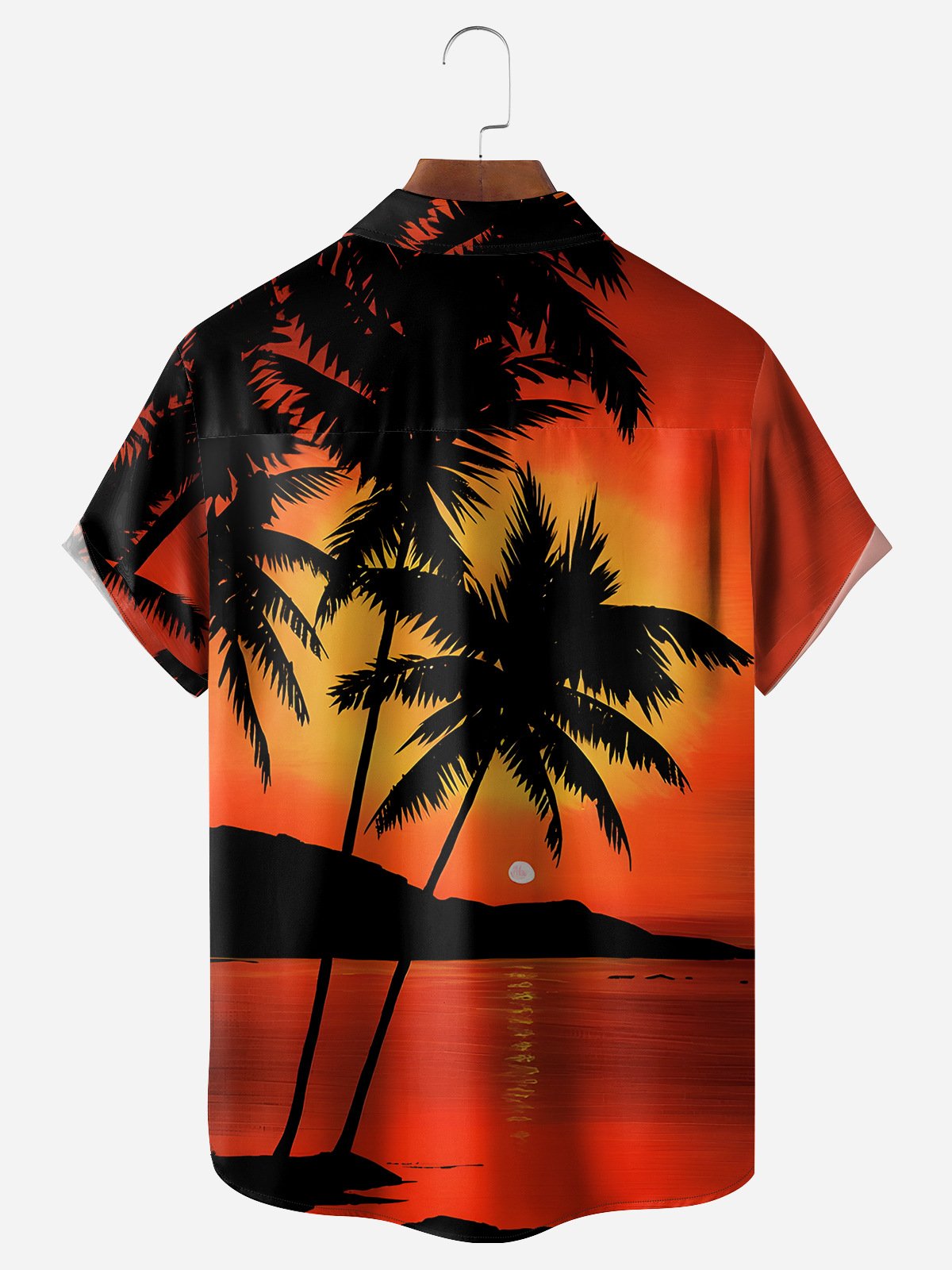 Hardaddy Coconut Tree Chest Pocket Short Sleeve Hawaiian Shirt