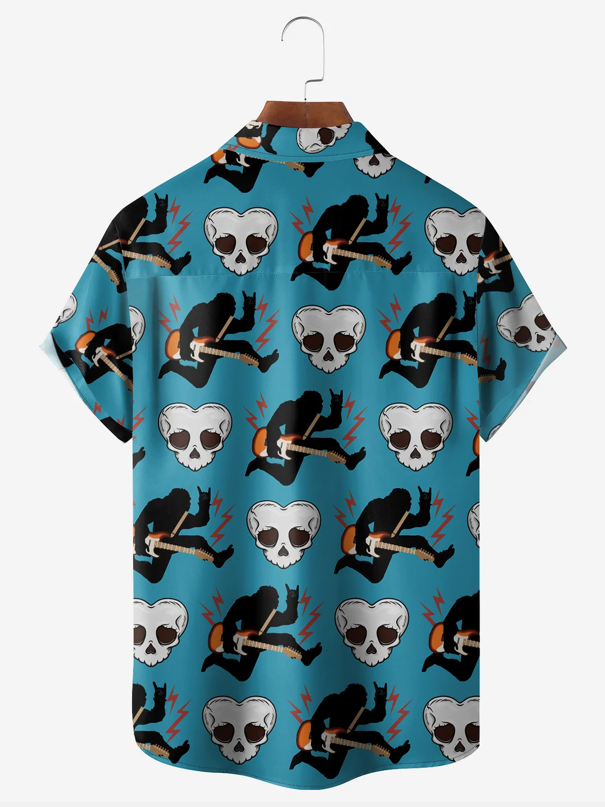 Music Chest Pocket Short Sleeve Casual Shirt