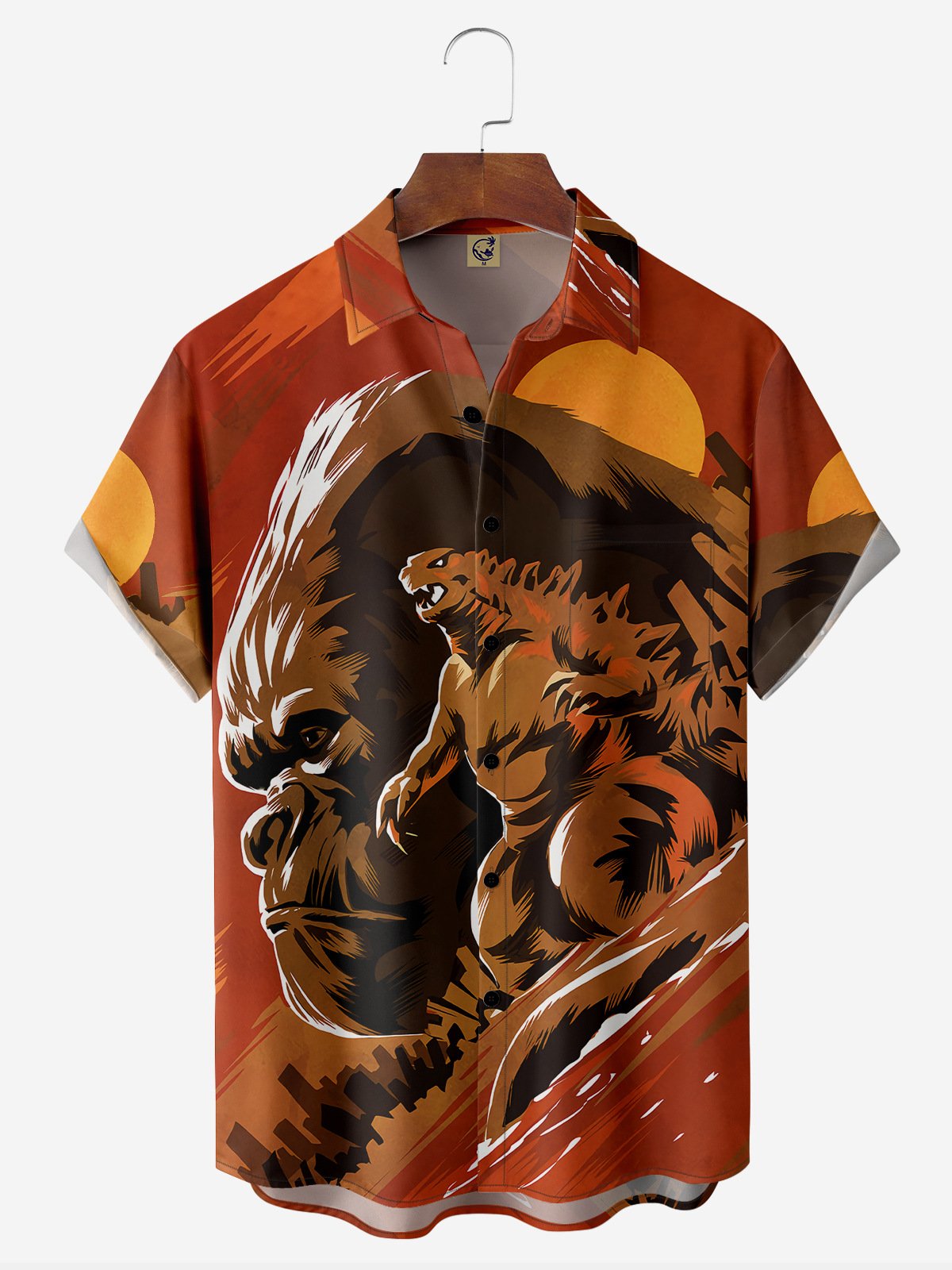 Gorilla Chest Pocket Short Sleeve Casual Shirt
