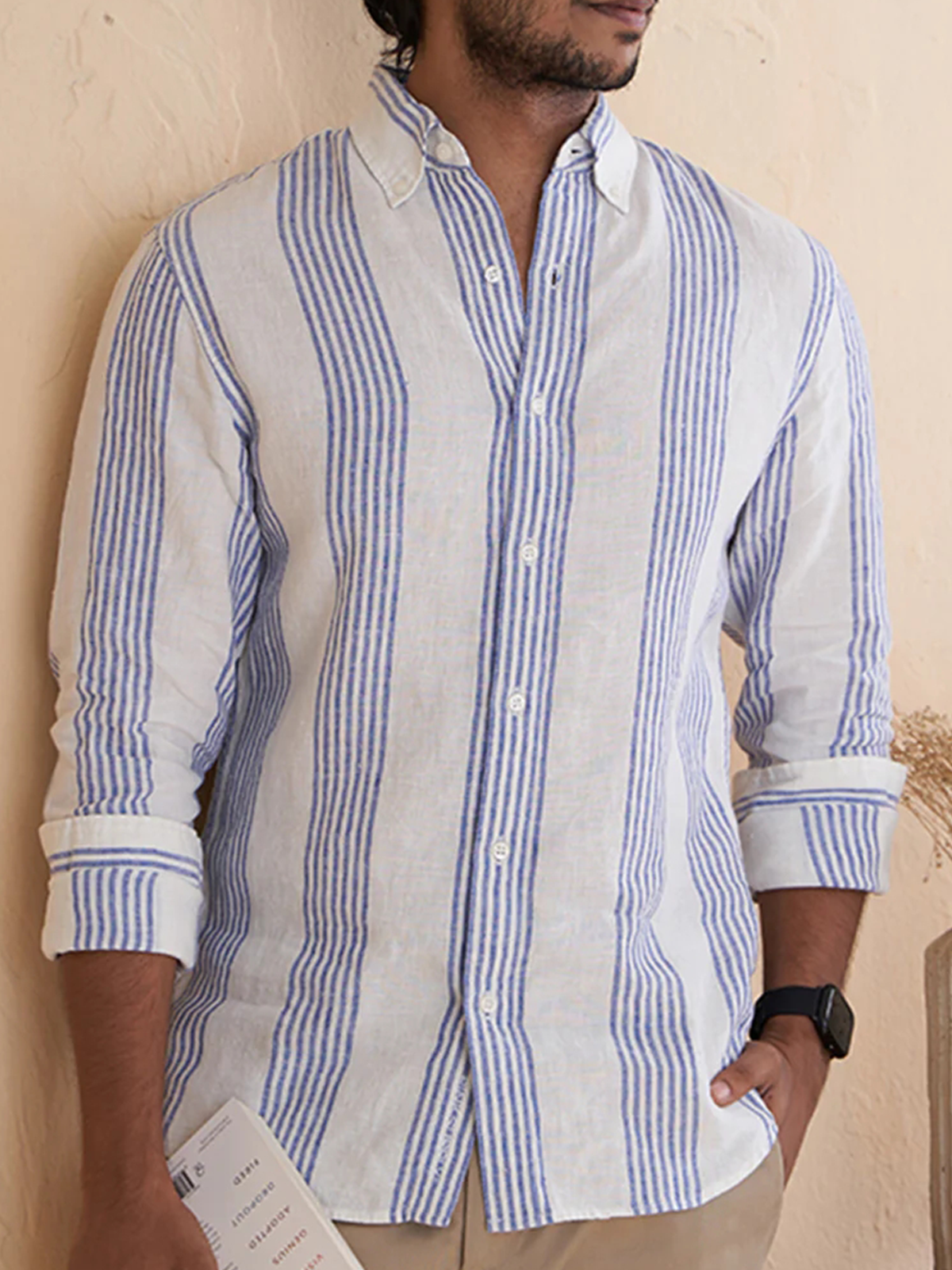 Striped Print Long Sleeve Casual Shirt