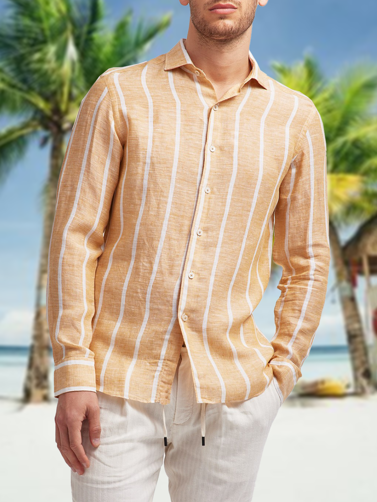 Striped Long Sleeve Casual Shirt