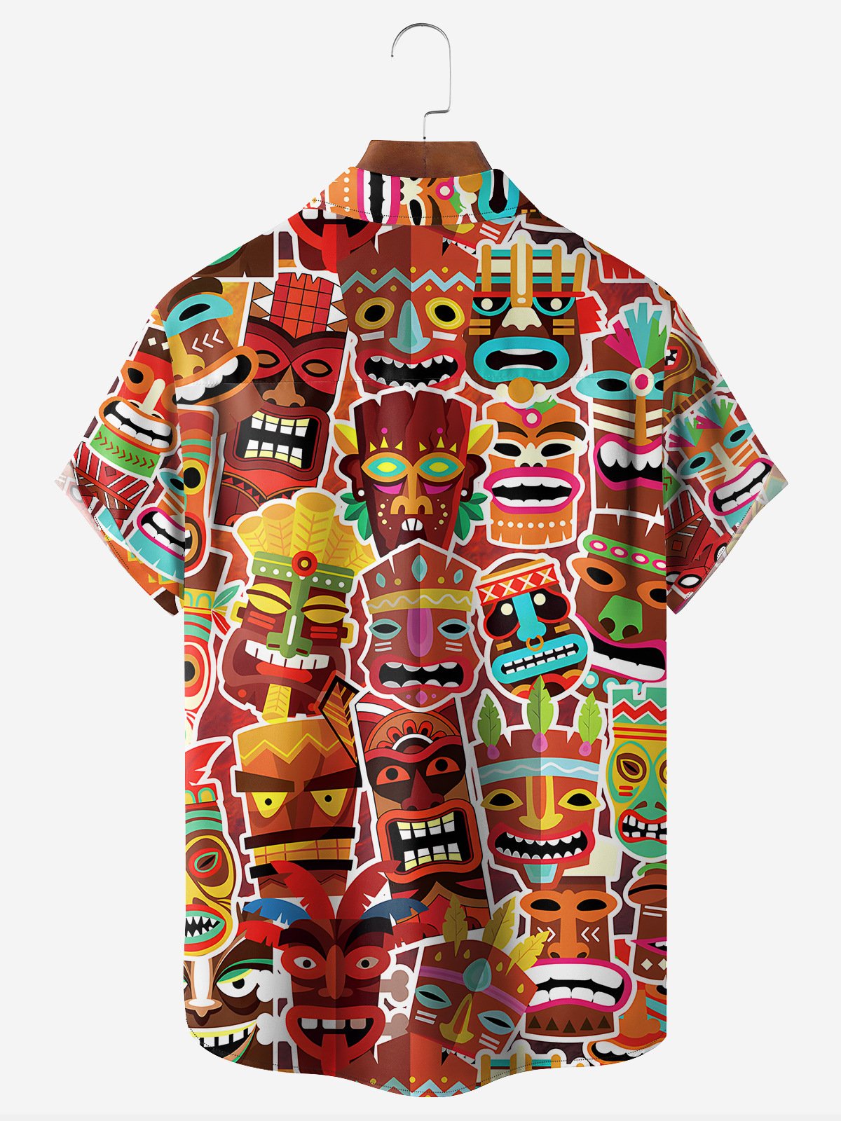 TIKI Chest Pocket Short Sleeve Casual Shirt