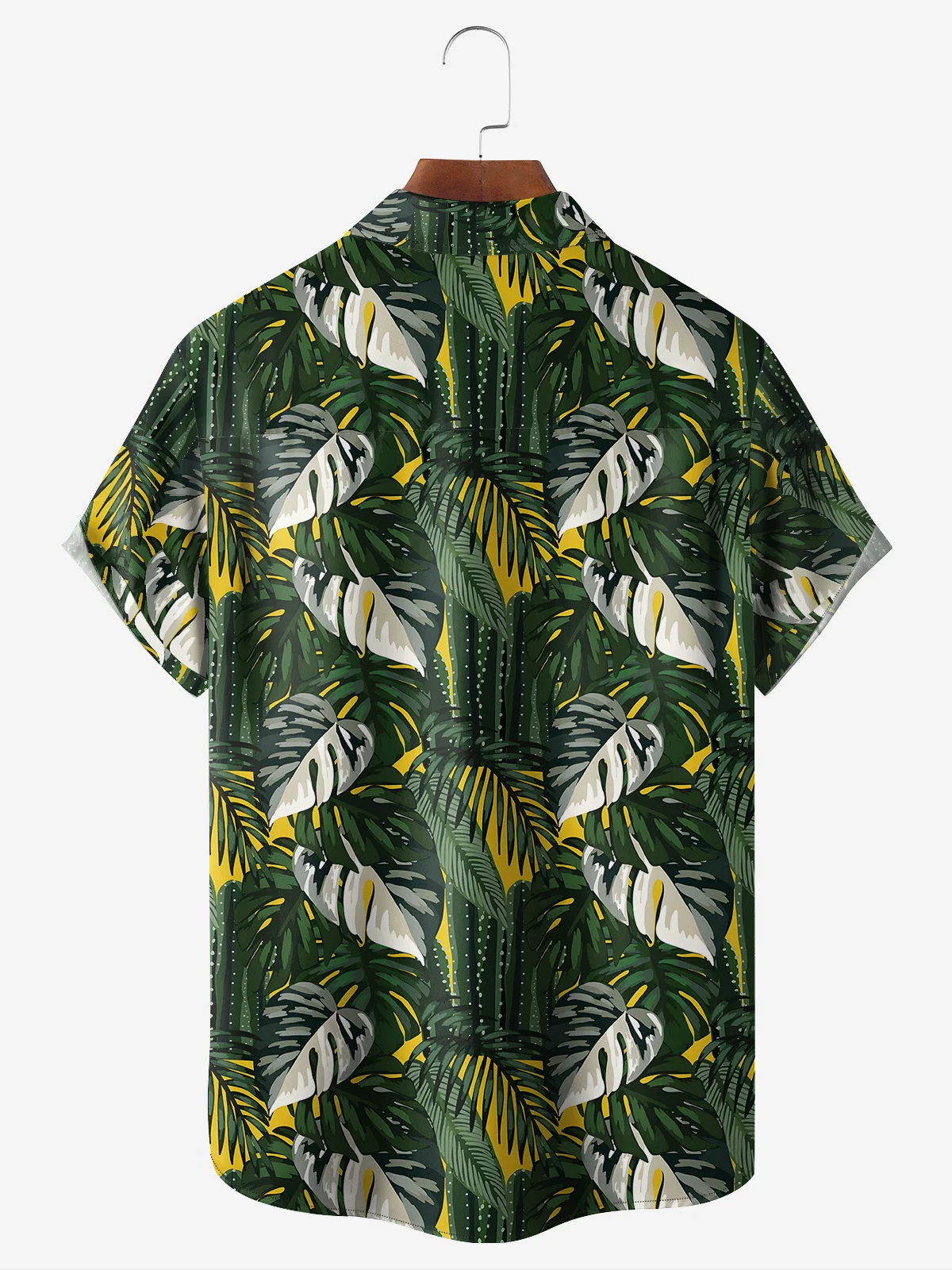 Monstera Deliciosa Chest Pocket Short Sleeve Hawaiian Shirt